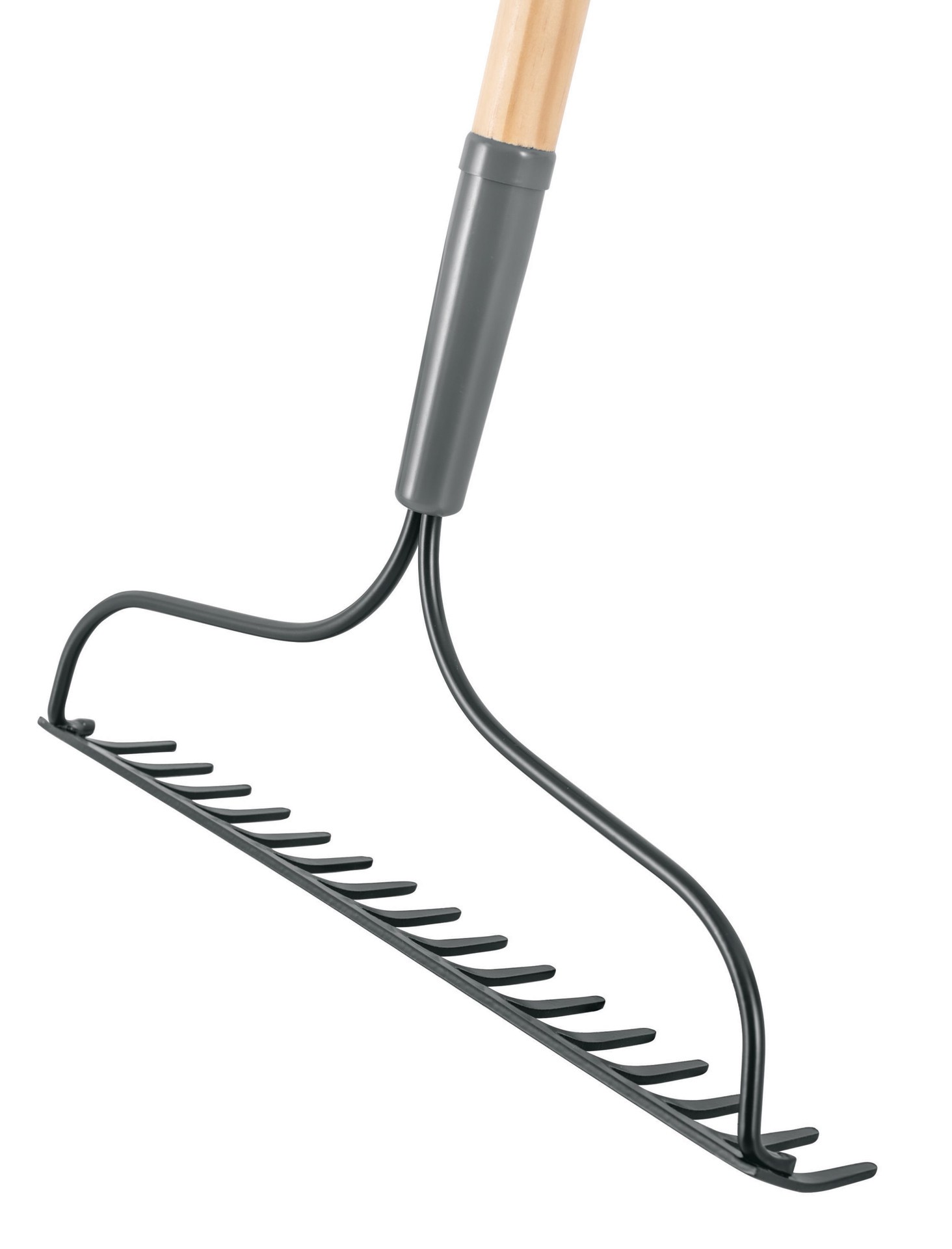 slide 2 of 6, CRAFTSMAN 15-in Welded steel Lawn rake with Wood Handle, 1 ct