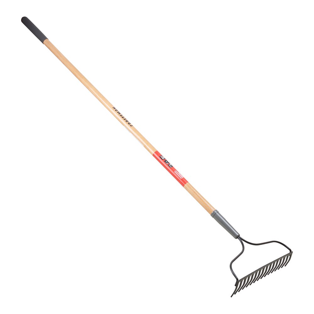 slide 4 of 6, CRAFTSMAN 15-in Welded steel Lawn rake with Wood Handle, 1 ct