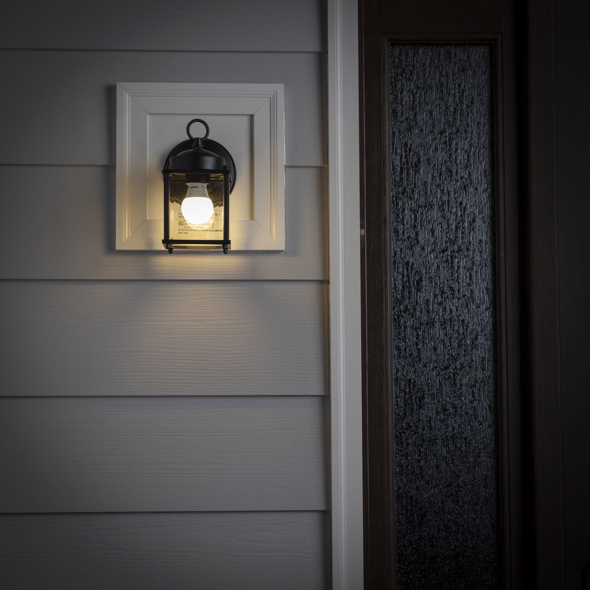 slide 4 of 6, Project Source Morlake 1 -Light 8.25-in H Matte Black Hardwired Outdoor Wall Light, 1 ct