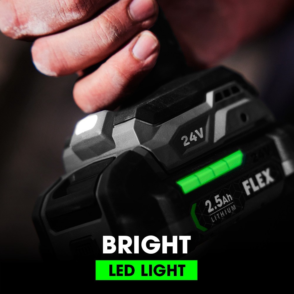 slide 6 of 6, FLEX 24-volt 4-Tool Brushless Power Tool Combo Kit with Soft Case (2-Batteries and Charger Included), 1 ct