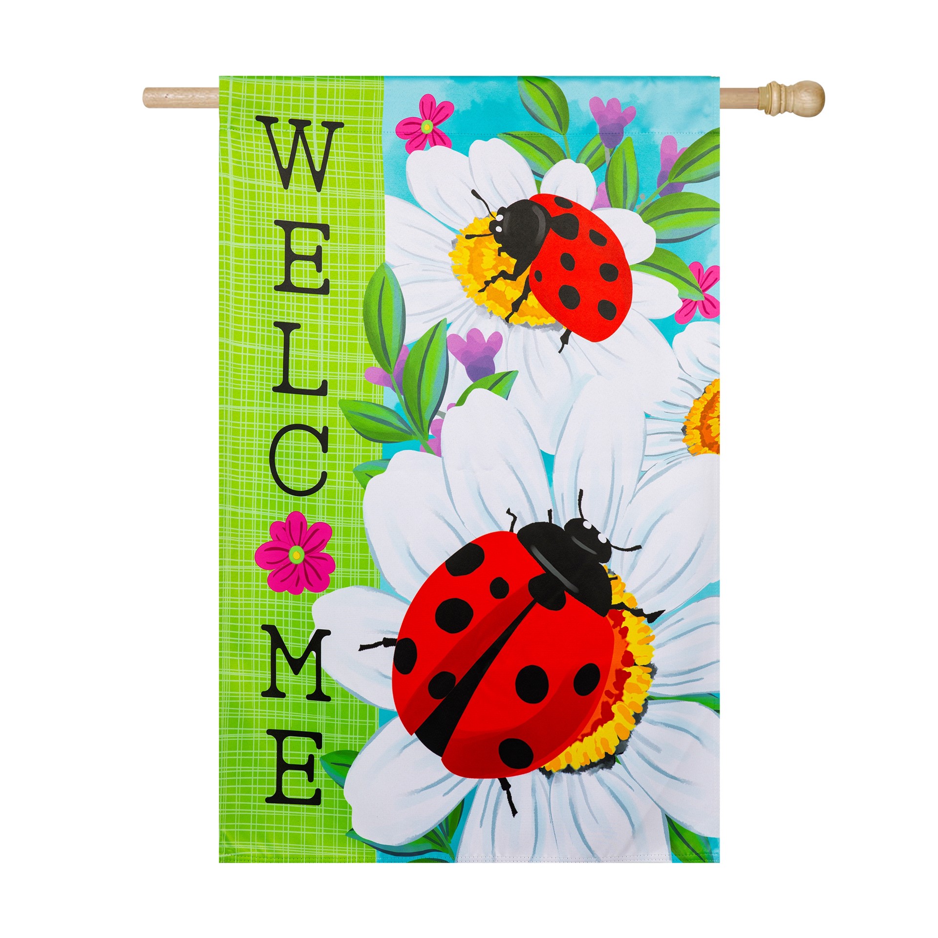 slide 2 of 6, Style Selections 2-ft W x 4-ft H Bugs House flag, 1 ct