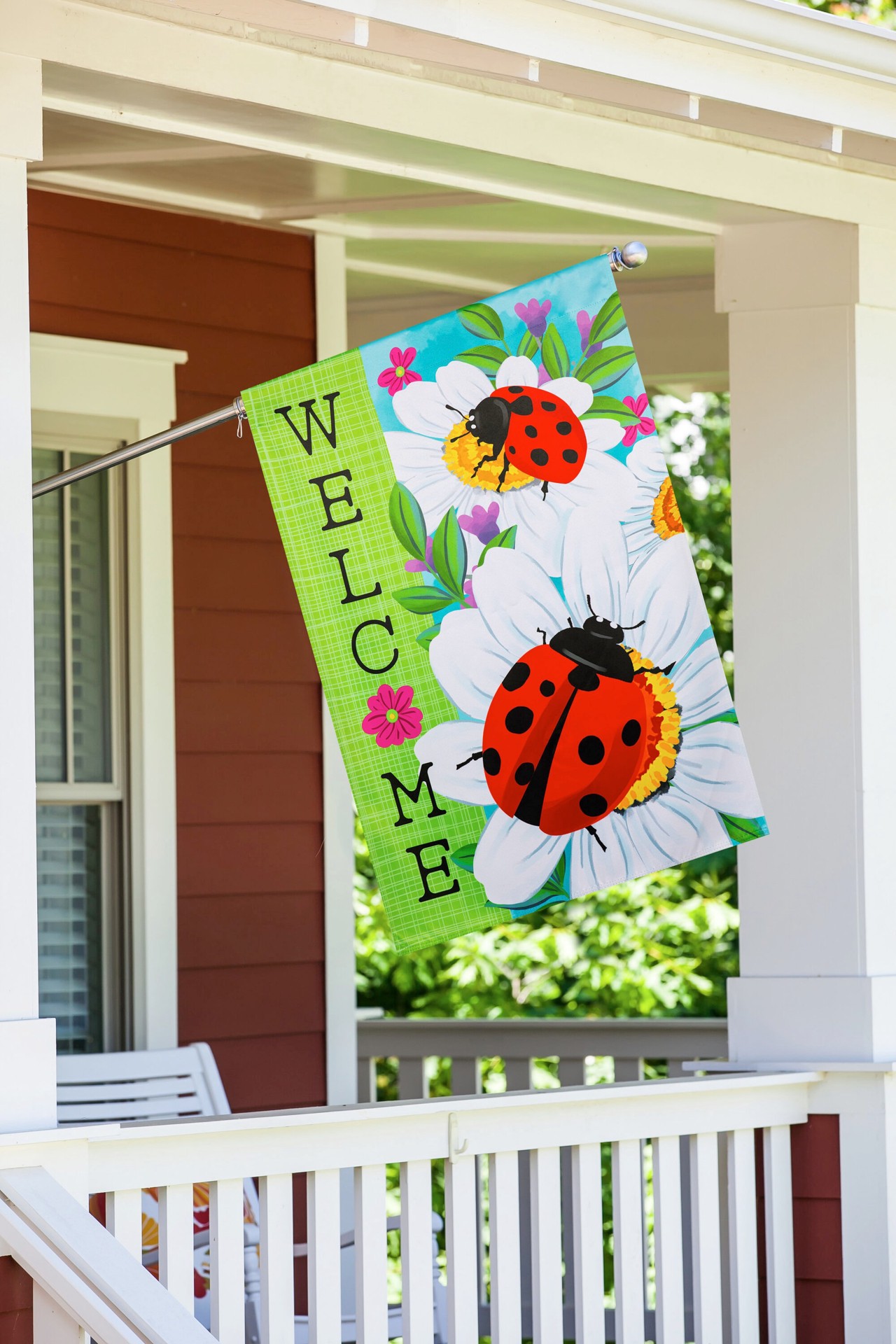 slide 3 of 6, Style Selections 2-ft W x 4-ft H Bugs House flag, 1 ct