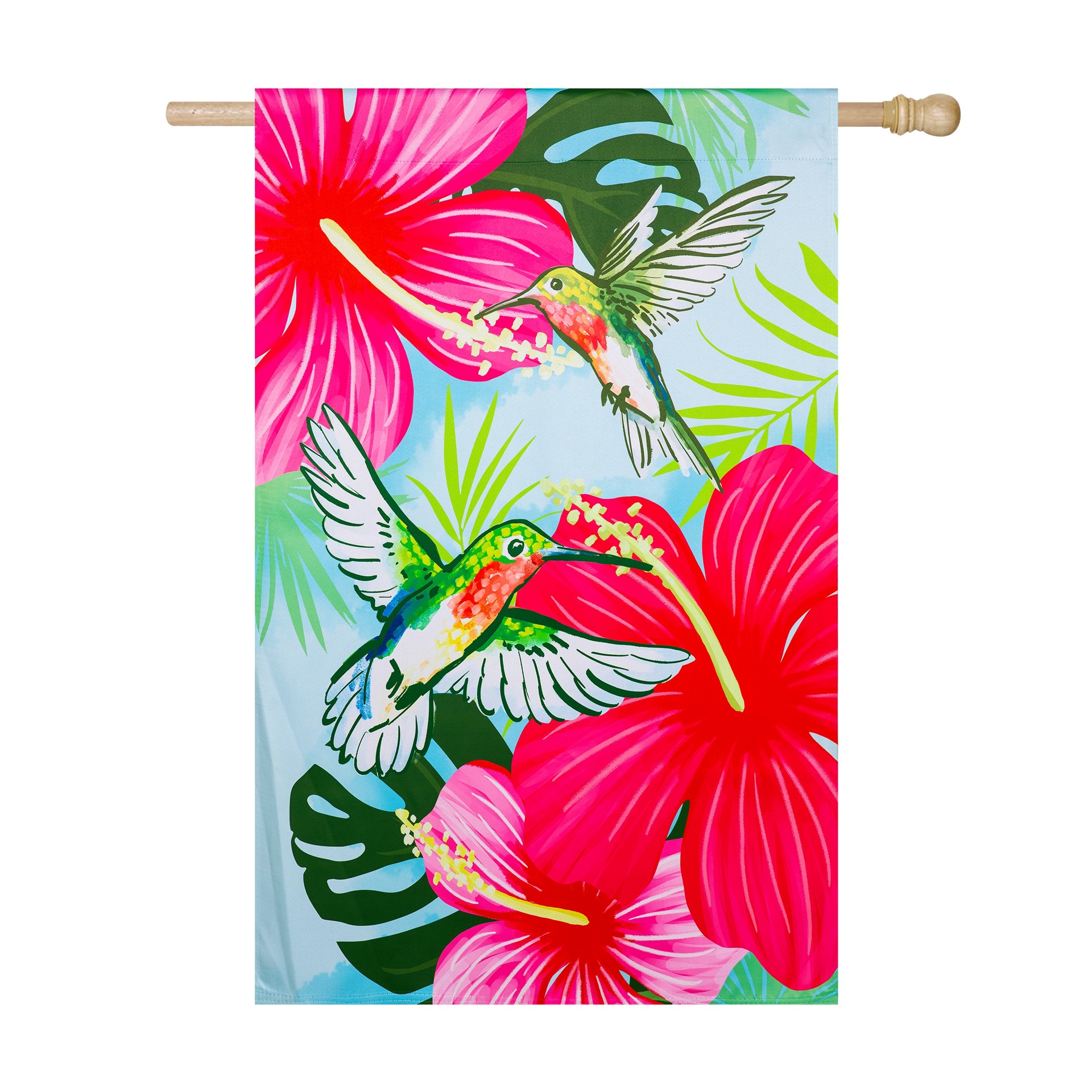 slide 2 of 6, Style Selections 2-ft W x 4-ft H Birds House flag, 1 ct
