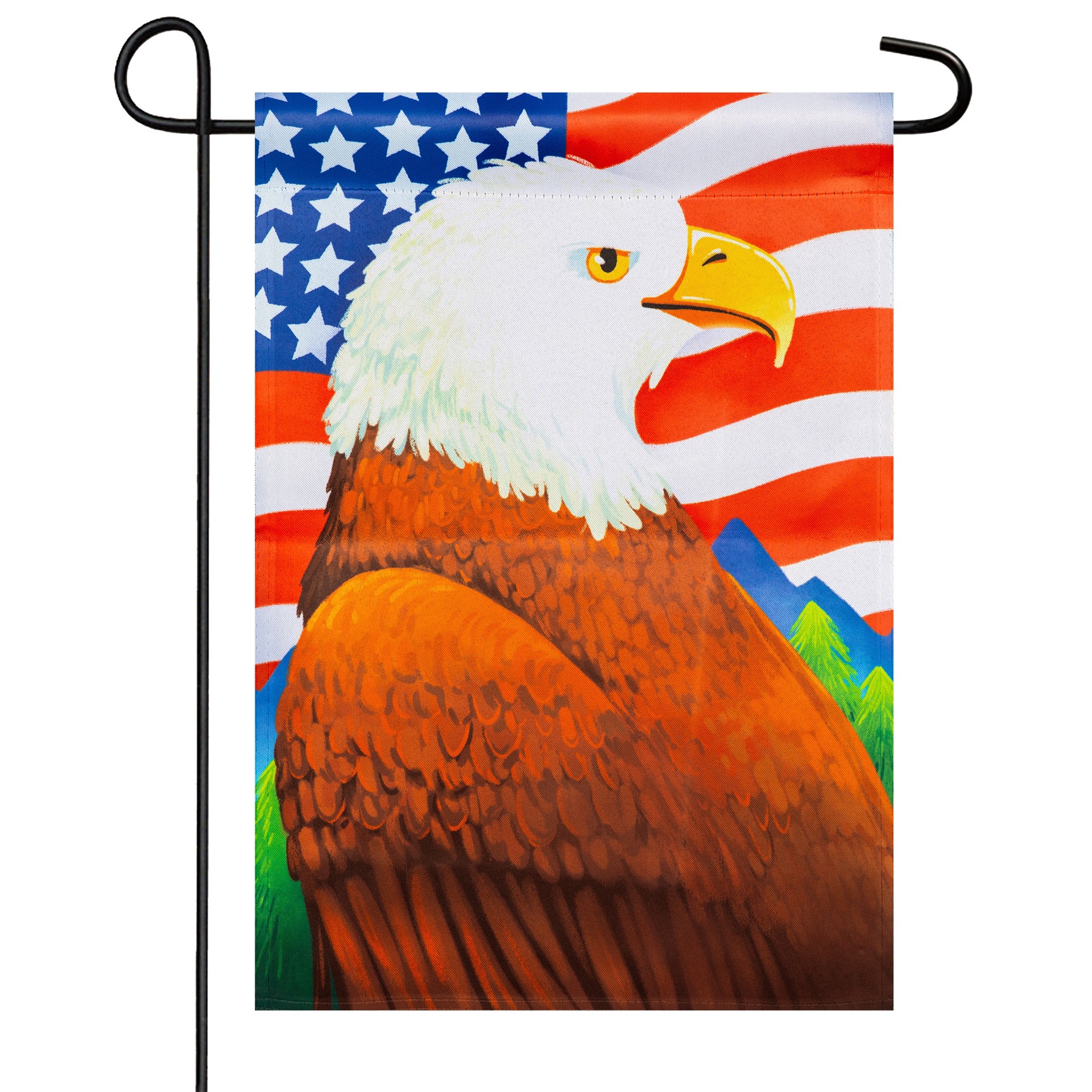 slide 2 of 6, Style Selections 1-ft W x 1.5-ft H Patriotic Garden flag, 1 ct