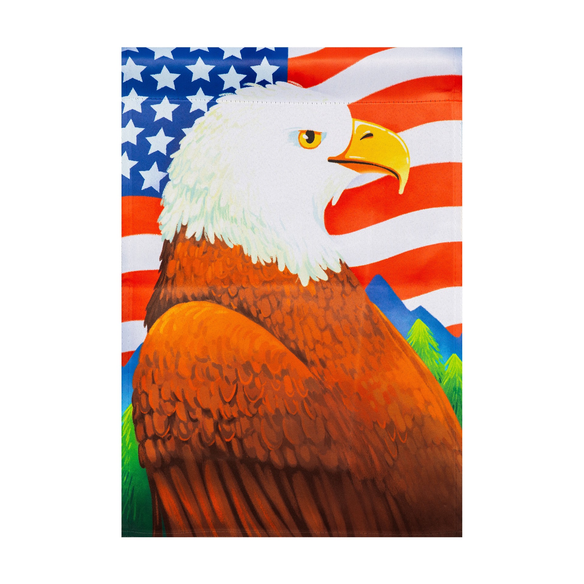 slide 1 of 6, Style Selections 1-ft W x 1.5-ft H Patriotic Garden flag, 1 ct