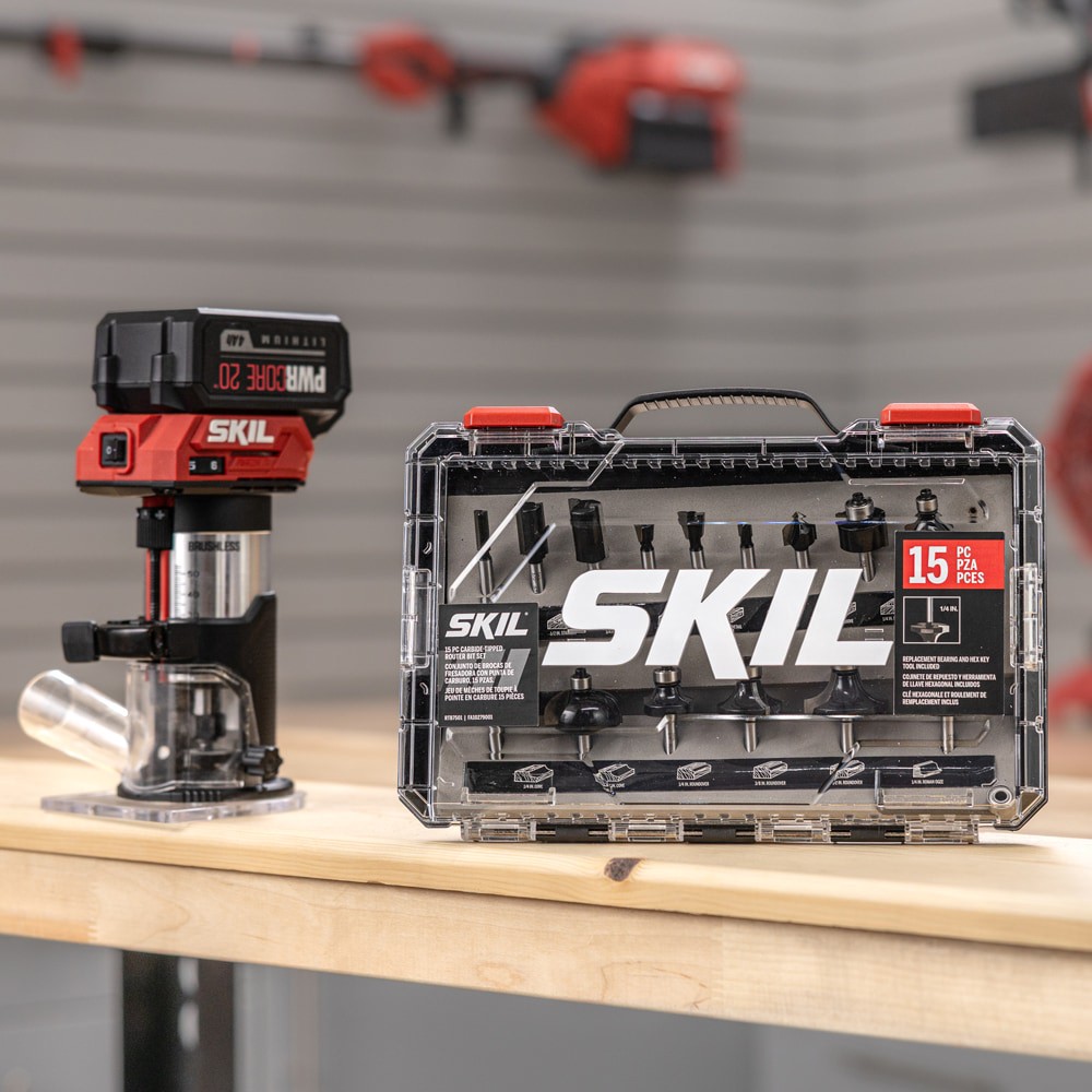 slide 3 of 5, SKIL 15 -Piece Carbide-tipped Router Bit Set, 1 ct
