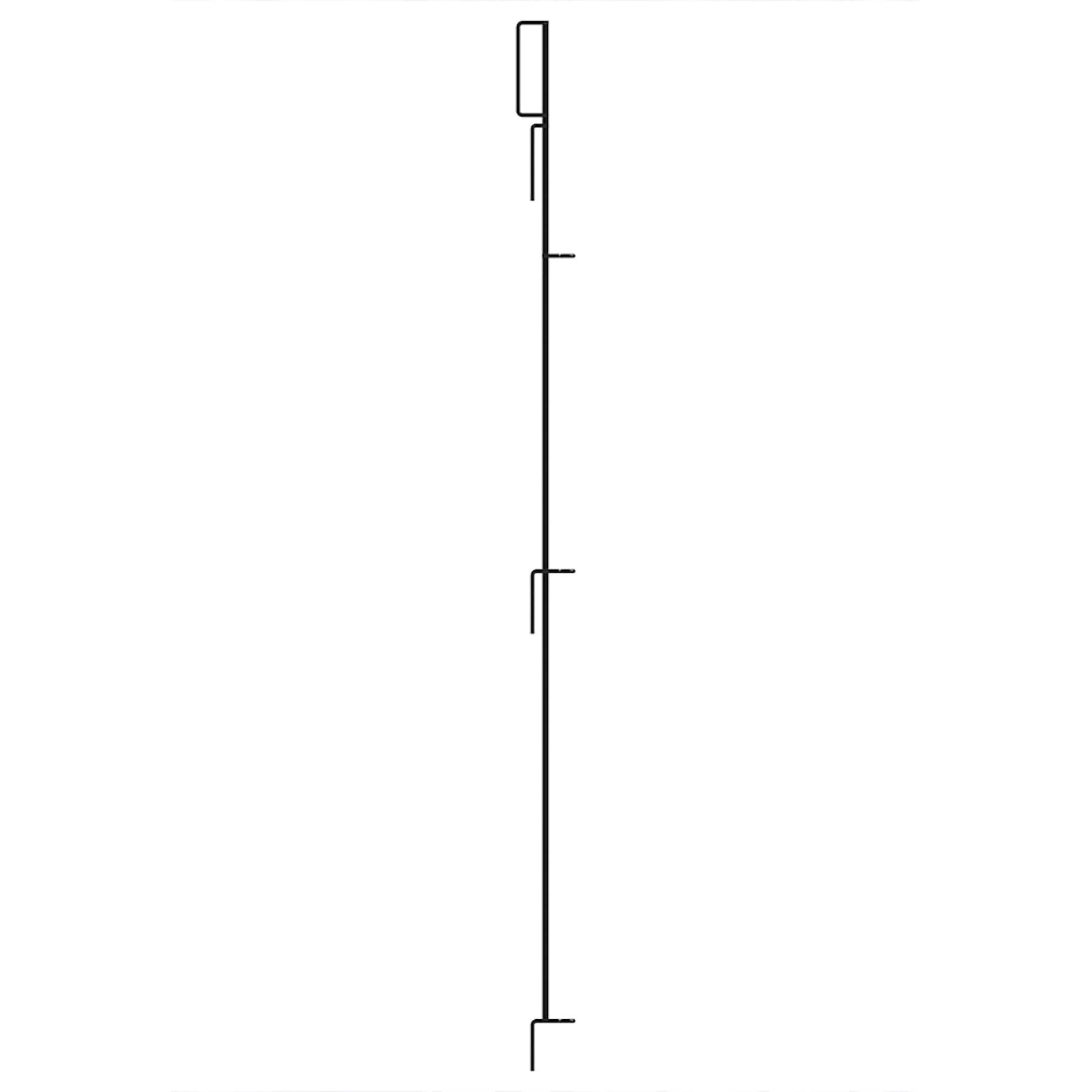 slide 1 of 1, YARDLINK 4-ft H x 2-in W Black Steel No Dig Garden Fence Post, 1 ct