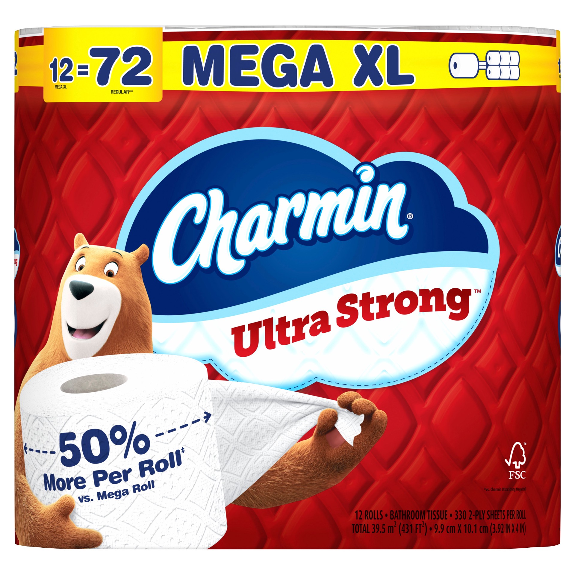 slide 1 of 6, Charmin Ultra Strong Mega XL 12 -Pack 2-ply Toilet Paper, 1 ct