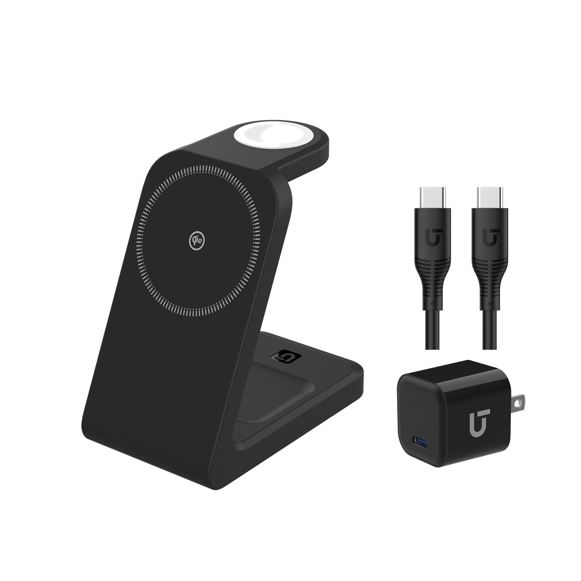 slide 1 of 6, Utilitech Type C USB-A Wireless Charger 1-Port Smart Compatible, 1 ct