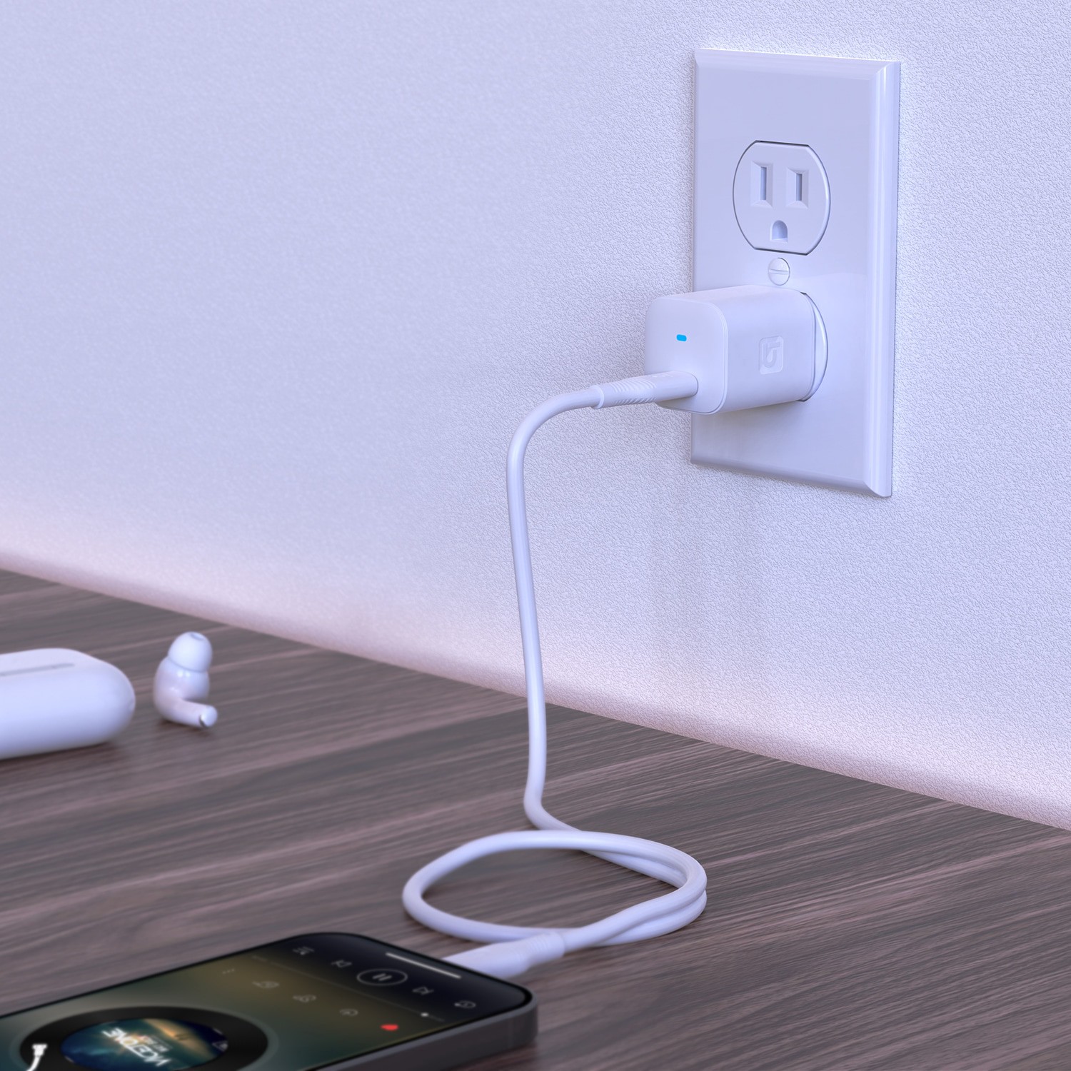 slide 5 of 6, Utilitech Type C USB Charger 1-Port Smart Compatible, 1 ct