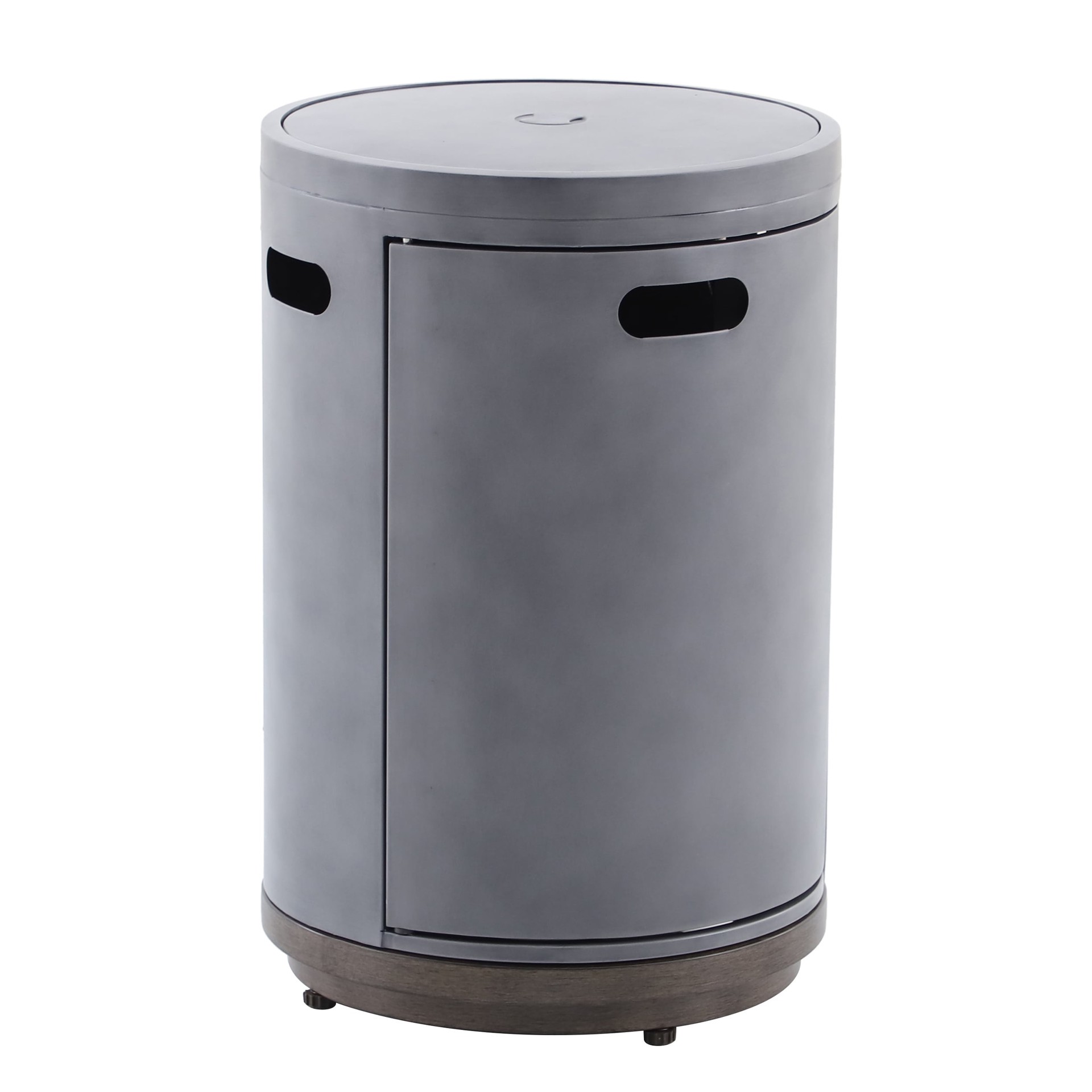 slide 2 of 6, allen + roth 16.93-in W 40000 Maximum BTUs Steel Round Portable Liquid propane Fire column, 1 ct