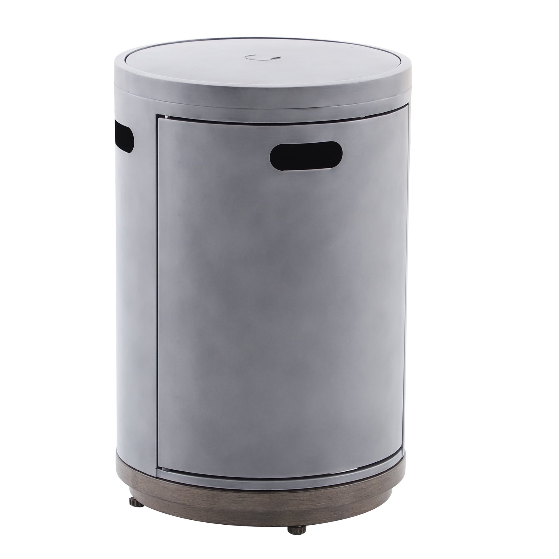 slide 1 of 6, allen + roth 16.93-in W 40000 Maximum BTUs Steel Round Portable Liquid propane Fire column, 1 ct