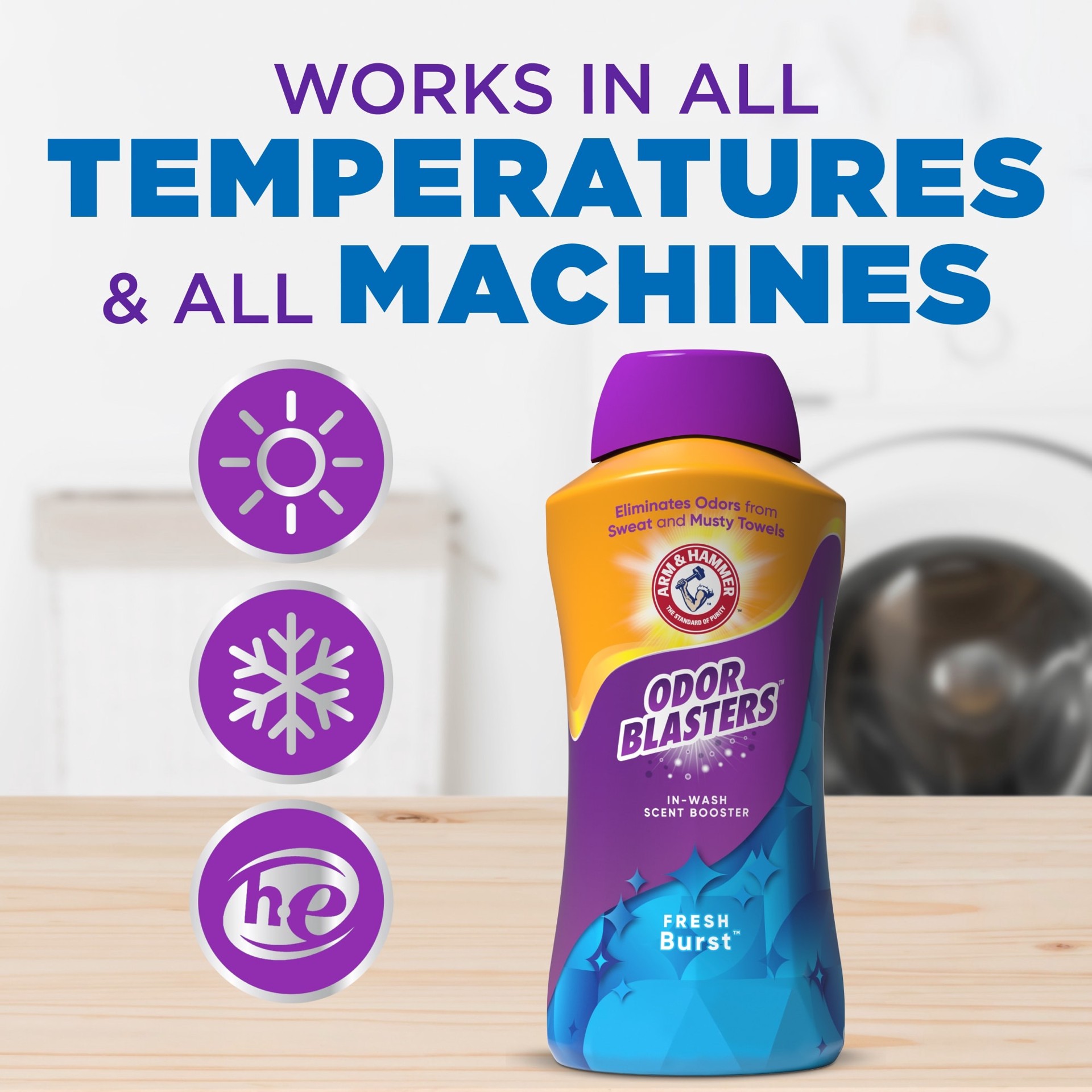 slide 6 of 6, Arm & Hammer Beads Fresh Burst Scent Booster 45-oz, 1 ct