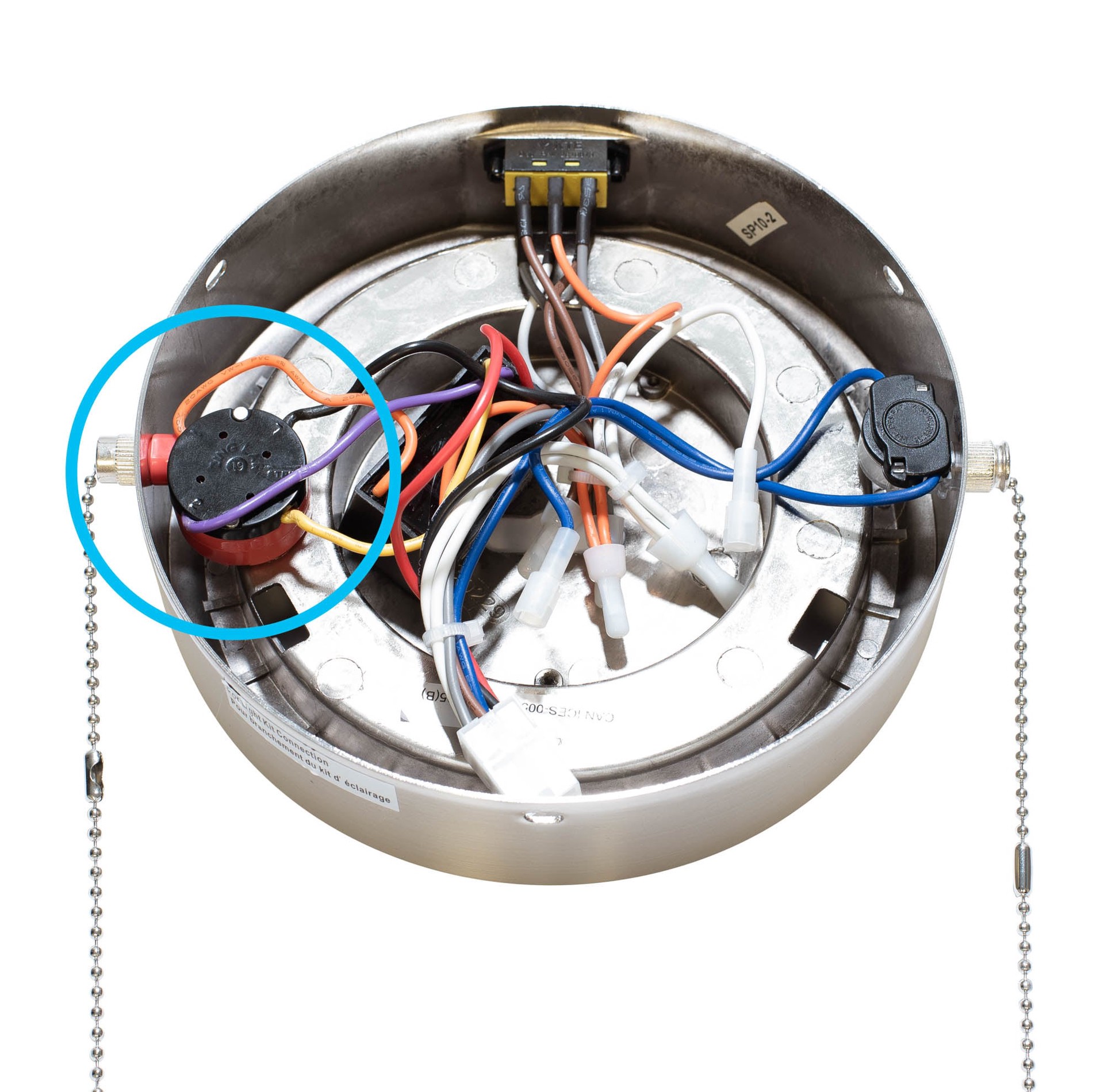 slide 3 of 5, Harbor Breeze 3-in 3 -Speed Red Pull chain, 1 ct