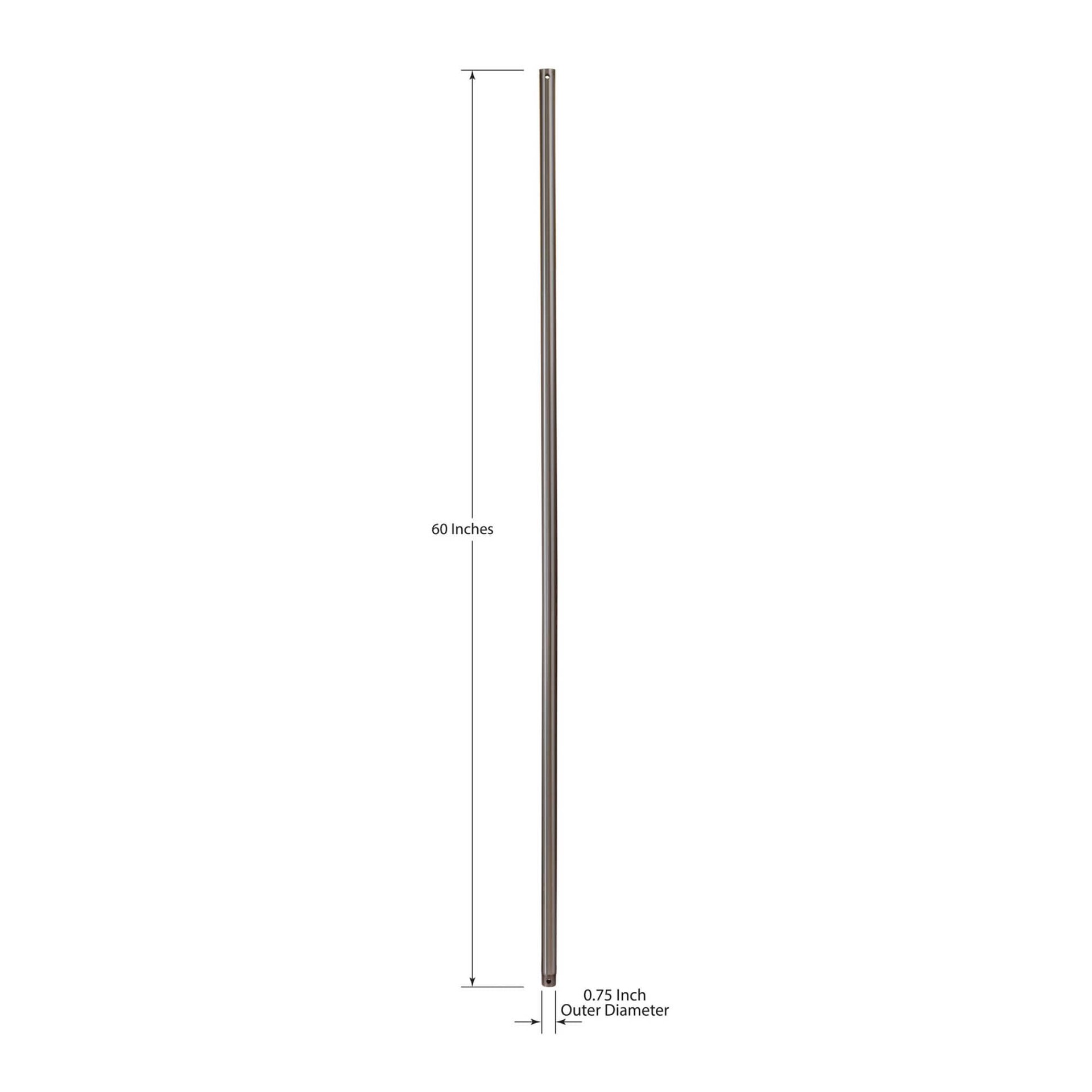 slide 4 of 6, Harbor Breeze Universal 60-in Brushed Nickel Steel Indoor Slope Ceiling Compatible Ceiling Fan Downrod, 1 ct