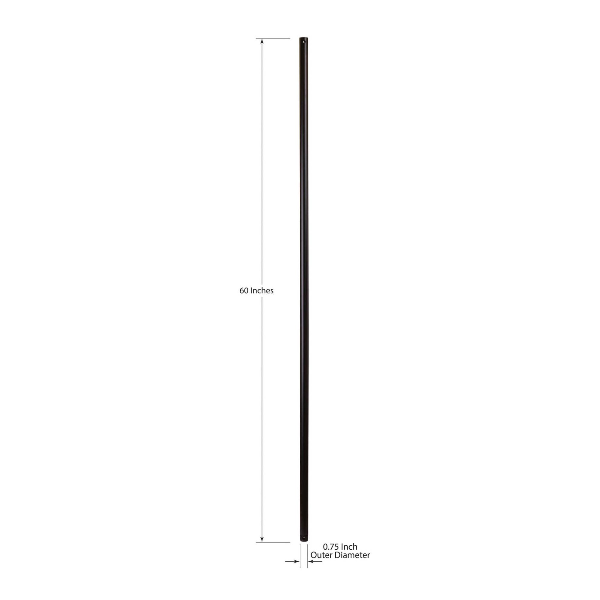 slide 4 of 6, Harbor Breeze Universal 60-in Black Steel Indoor Slope Ceiling Compatible Ceiling Fan Downrod, 1 ct