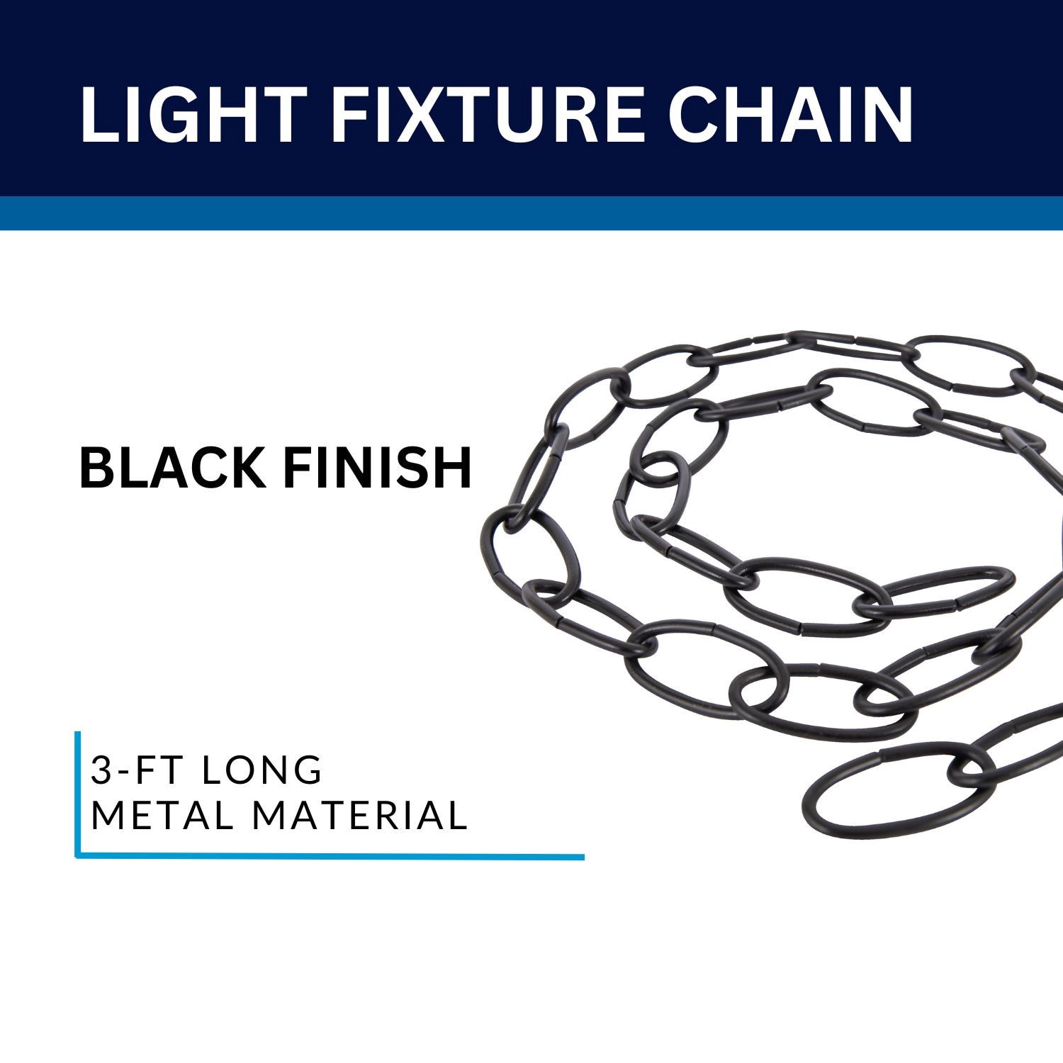 slide 3 of 3, Project Source 3-ft Black Lighting Chain, 1 ct