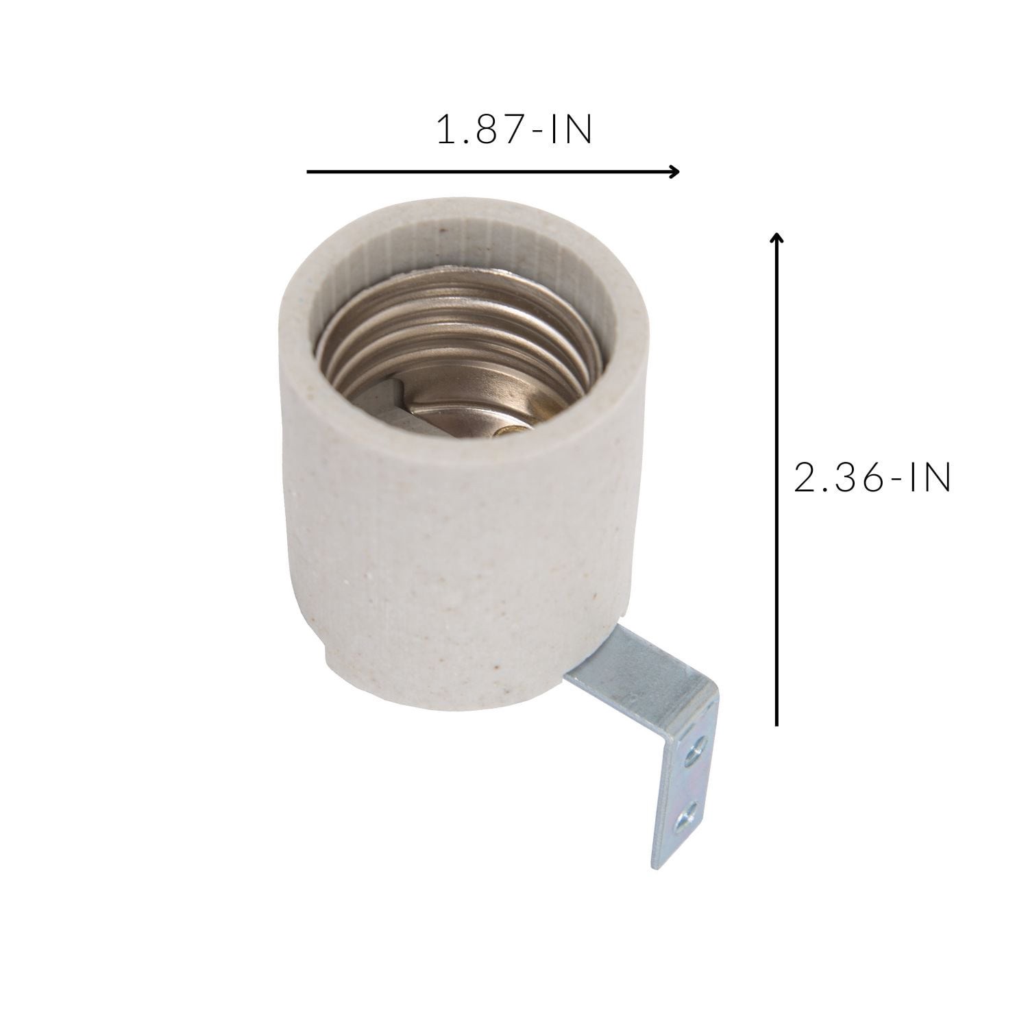 slide 4 of 5, Project Source 660 -Watt Porcelain Keyless Lamp Socket , Gray, 1 ct