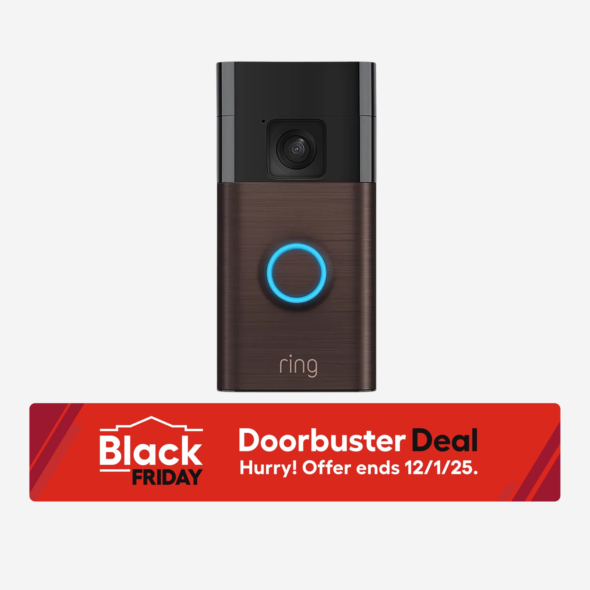 slide 1 of 6, Ring Battery Doorbell with Head-to-Toe HD Video, Live View with Two-Way Talk, and Motion Detection & Alerts, Venetian Bronze, 1 ct