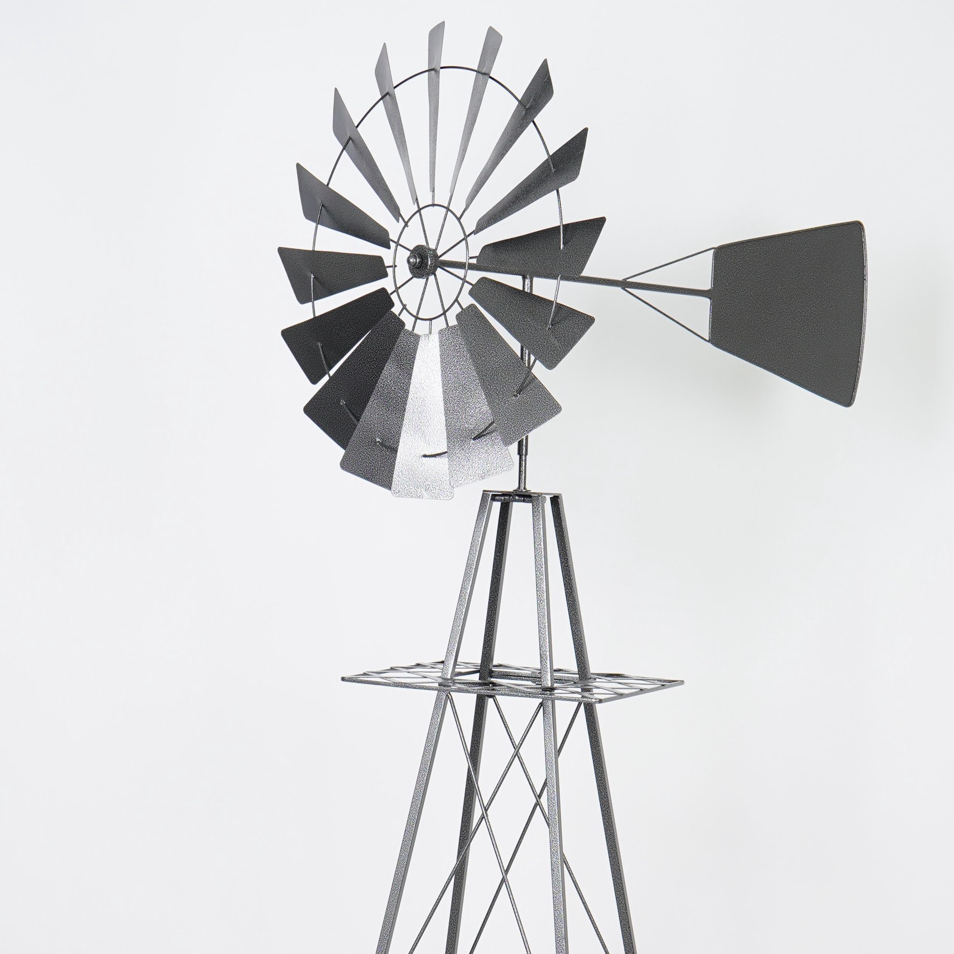 slide 5 of 6, Style Selections 72-in 16 -Blade Steel Decorative Windmill, 1 ct