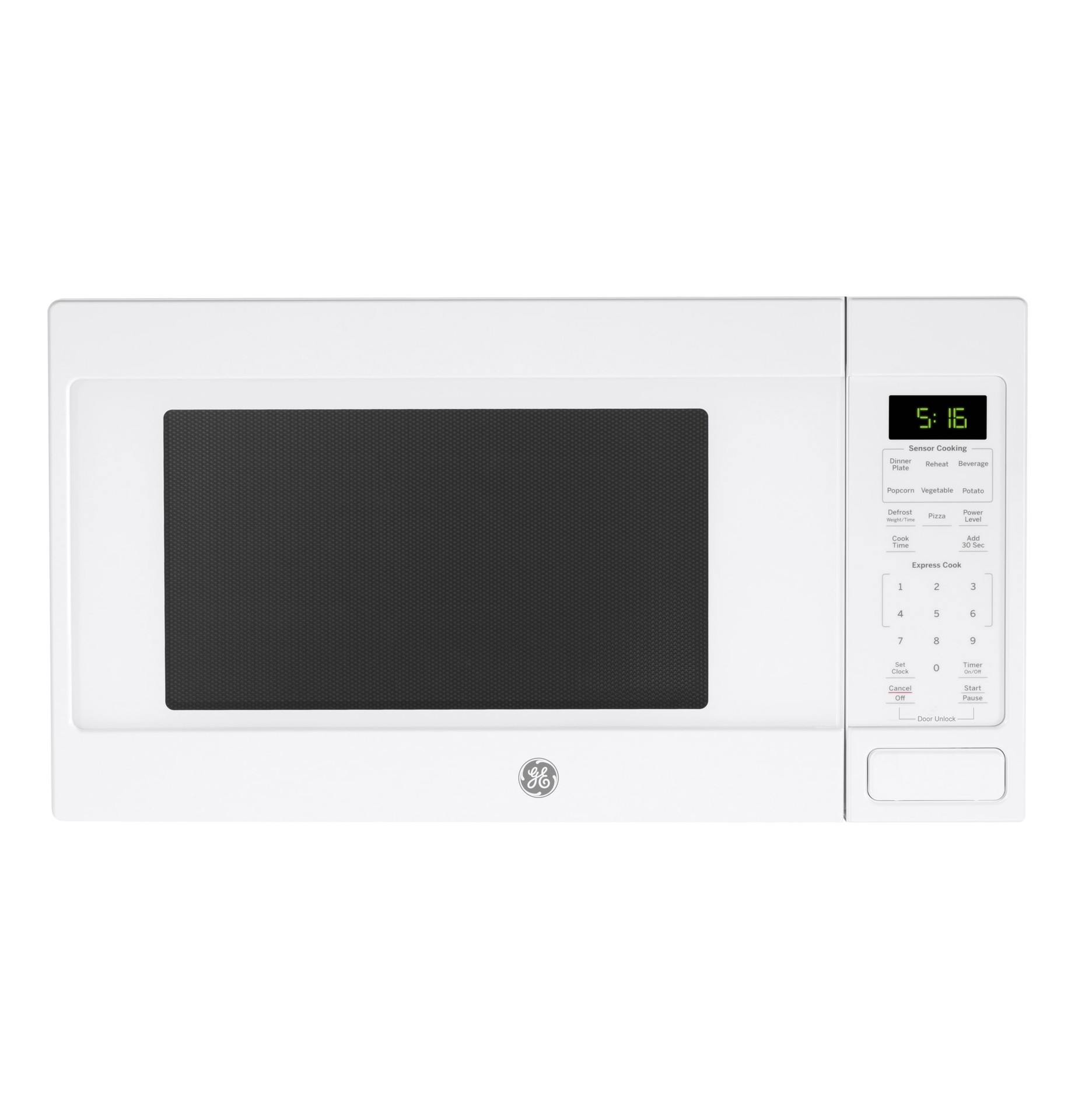 slide 1 of 6, GE 1.6-cu ft 1150 -Watt Countertop Microwave ( White ), 1 ct