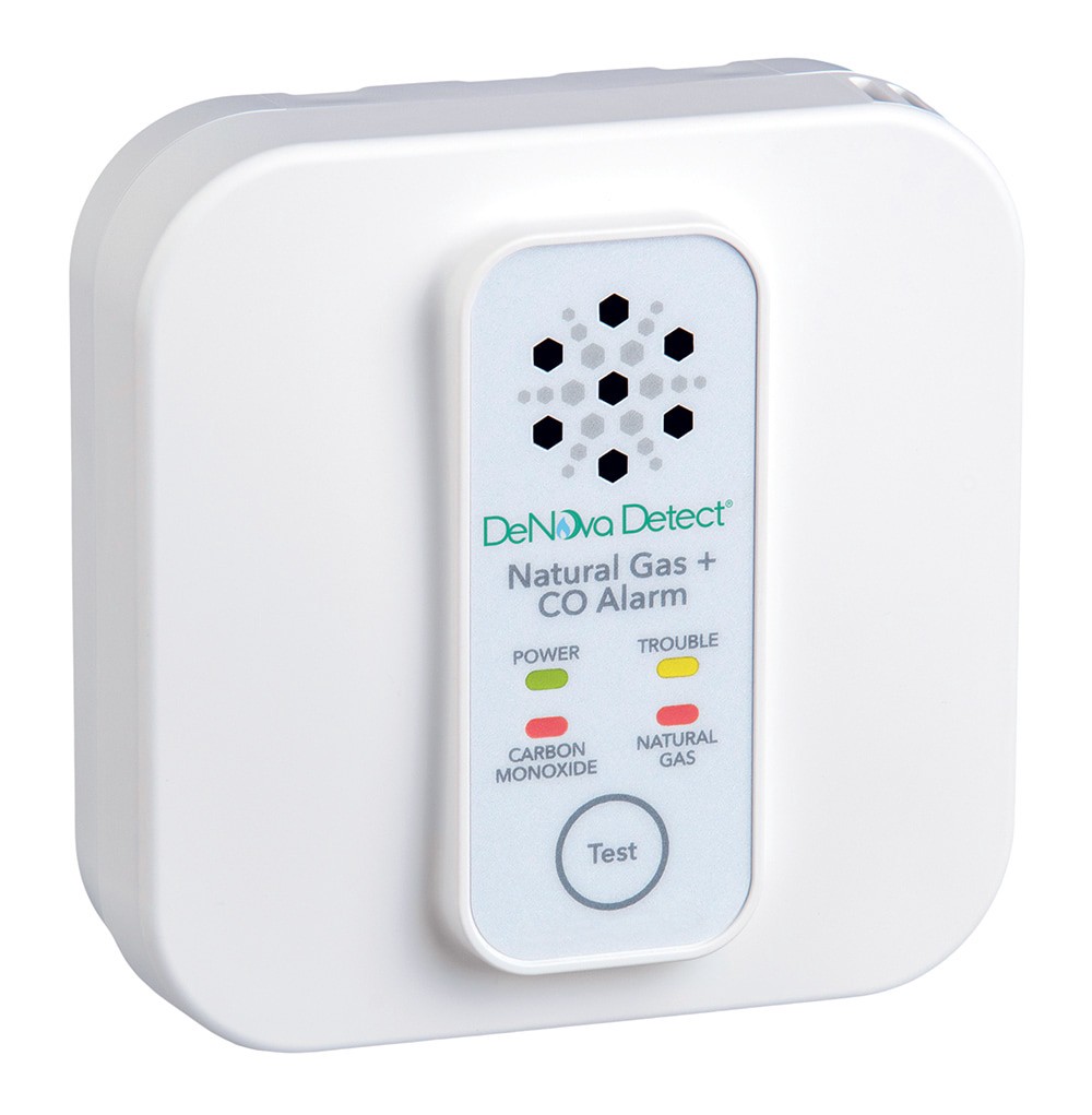 slide 2 of 6, DeNova Detect 2-in-1 10-Year Battery-operated Natural Gas Carbon Monoxide Detector with Voice Alert, 1 ct