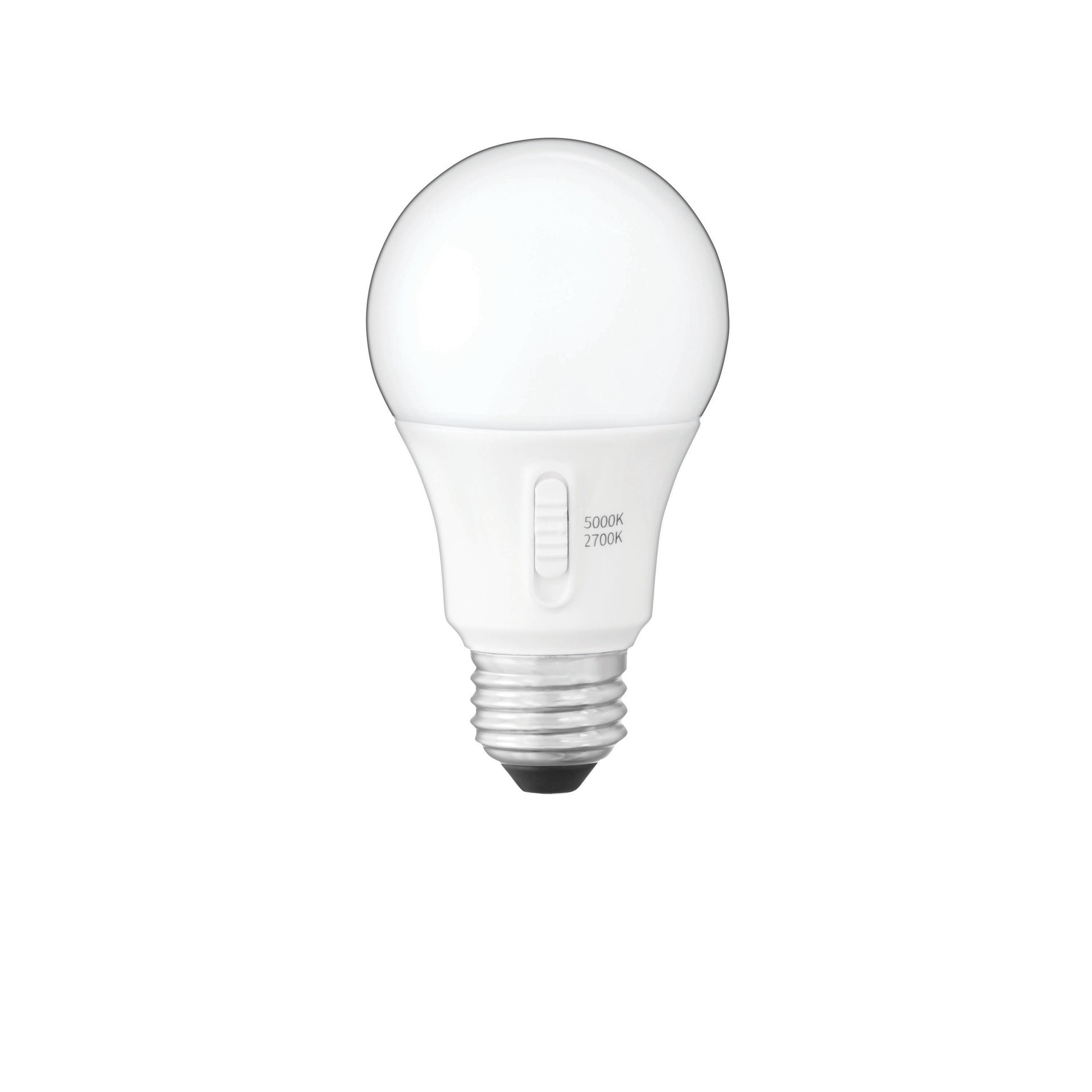 slide 3 of 6, Utilitech Dusk-to-Dawn 60 -Watt EQ A19 Soft white Medium base (E-26) LED General purpose Light Bulb, 1 ct