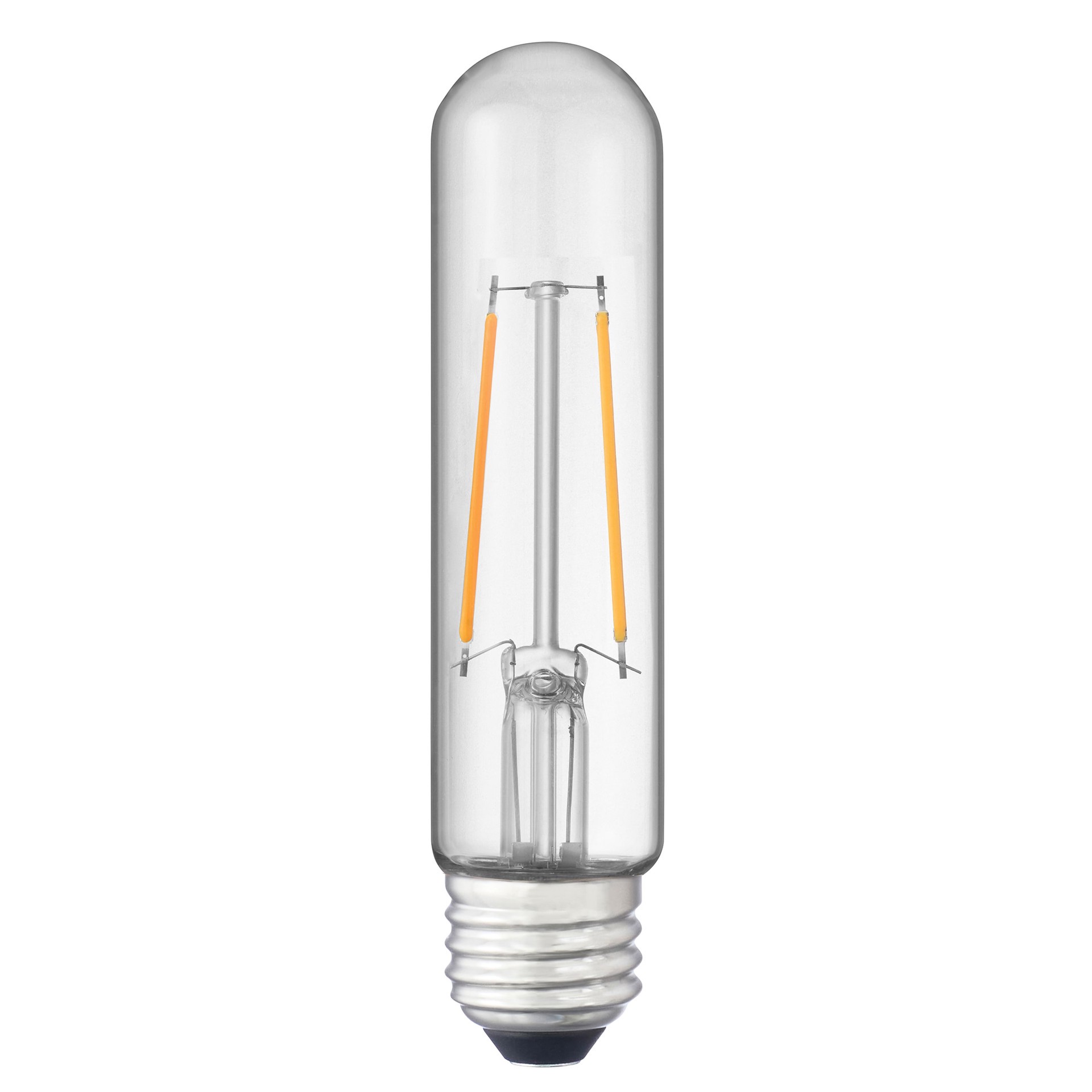 slide 4 of 6, Utilitech Clear Glass 40 -Watt EQ T10 Soft white Medium base (E-26) Dimmable LED General purpose Light Bulb 3 -Pack, 1 ct