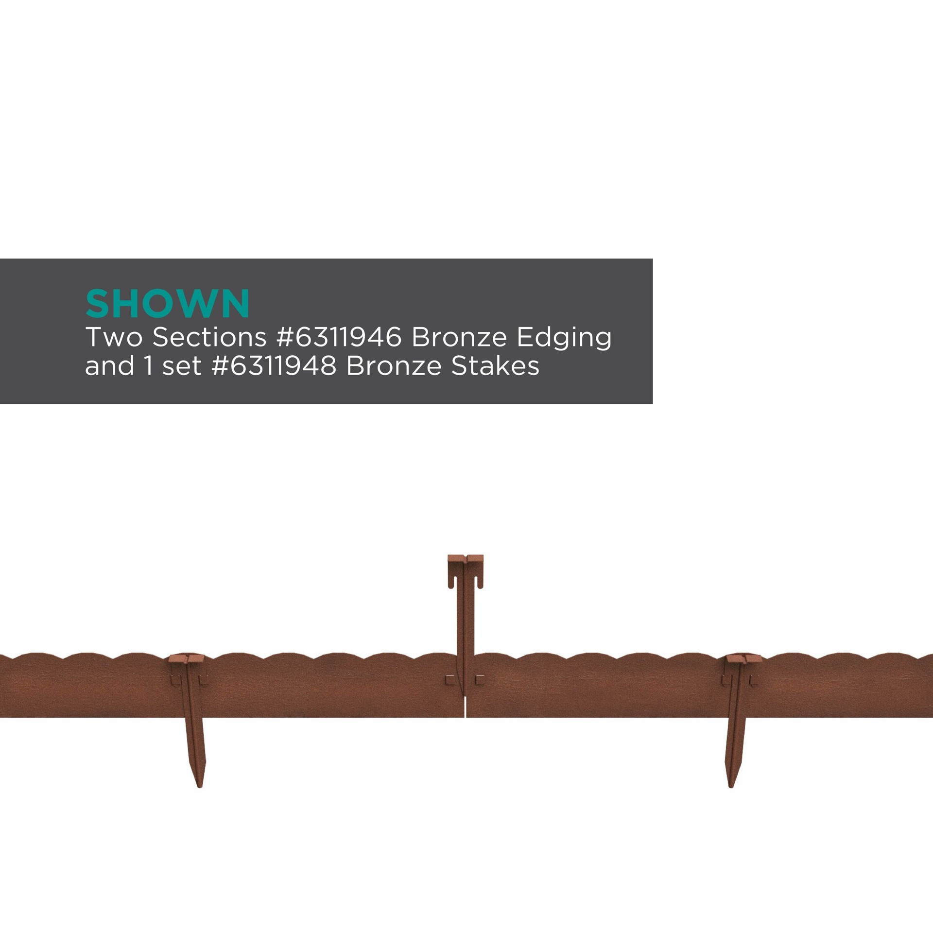 slide 2 of 5, Garden Accents 3 -Pack 10.5-in Bronze Rust Resistant Steel Edging stake, 1 ct