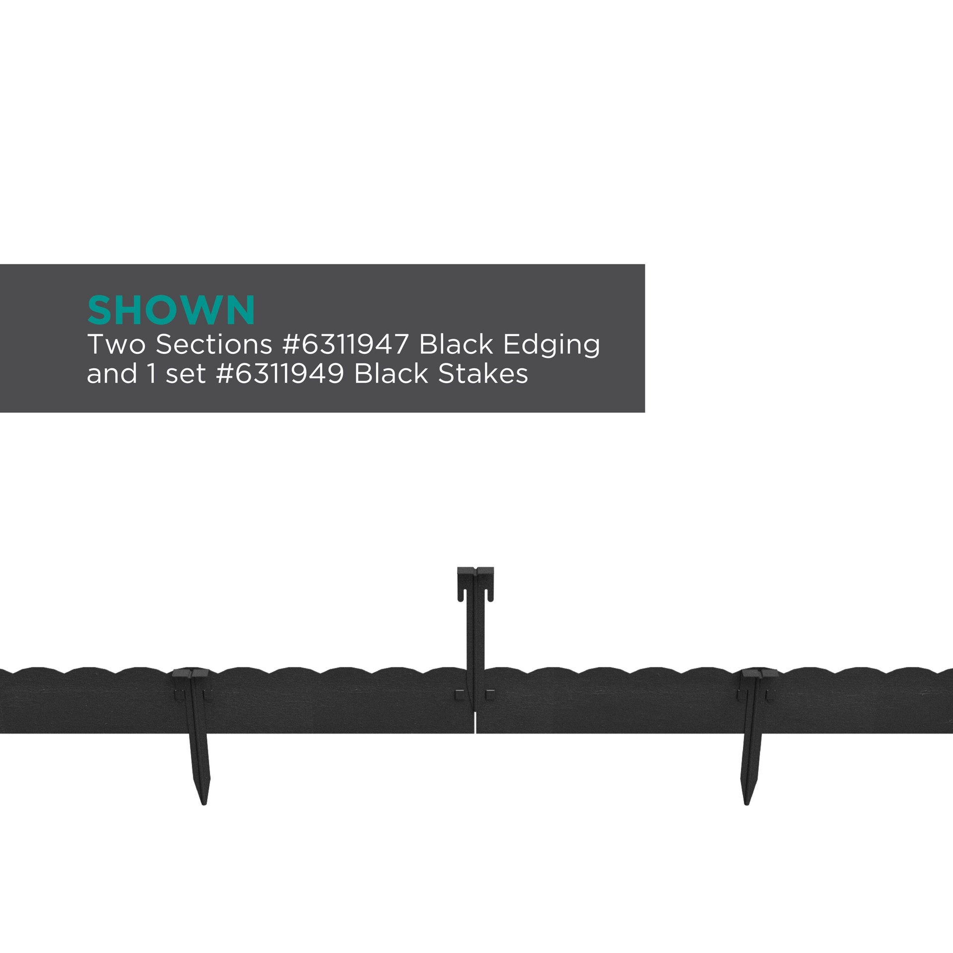 slide 2 of 5, Garden Accents 3 -Pack 10.5-in Black Rust Resistant Steel Edging stake, 1 ct