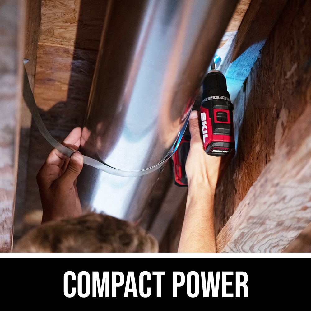 slide 4 of 6, SKIL PWR CORE 12 PWR CORE 12-volt 1/2-in Keyless Brushless Cordless Drill ( 1 -Batteries Included, and Charger Included ), 1 ct