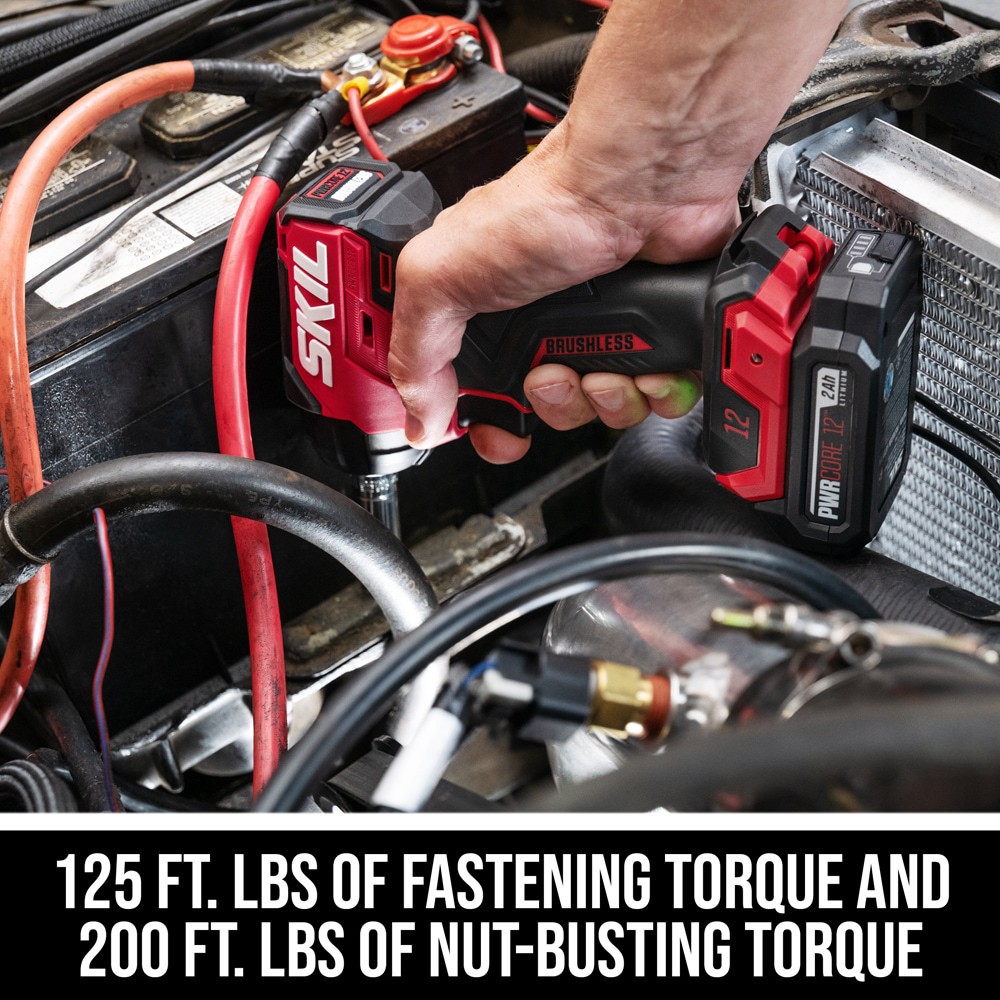 slide 3 of 6, SKIL PWR CORE 12 12-volt Variable Speed Brushless 3/8-in Drive Cordless Impact Wrench (Battery Not Included and Charger Not Included), 1 ct