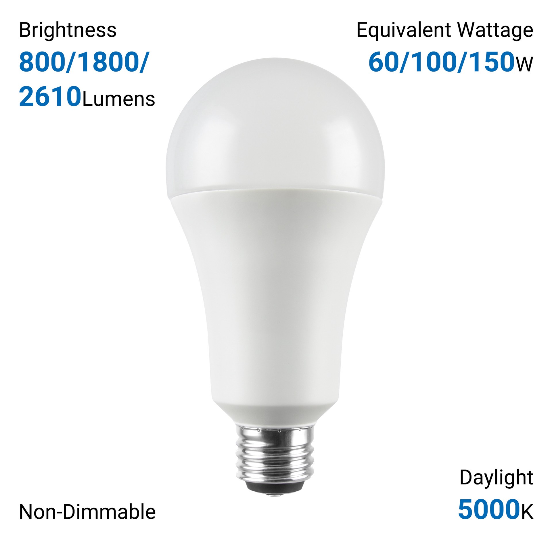 slide 6 of 6, Utilitech 3-way 150 -Watt EQ A21 Daylight Medium base (E-26) LED General purpose Light Bulb, 1 ct