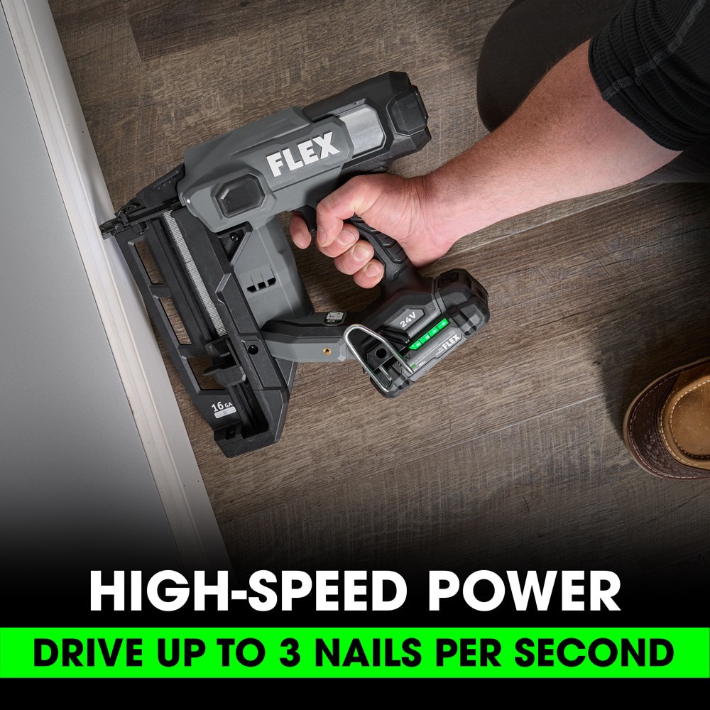 slide 4 of 6, FLEX 2-1/2-in 16 -Gauge Cordless Straight Finish Nailer (Battery Not Included and Charger Not Included), 1 ct