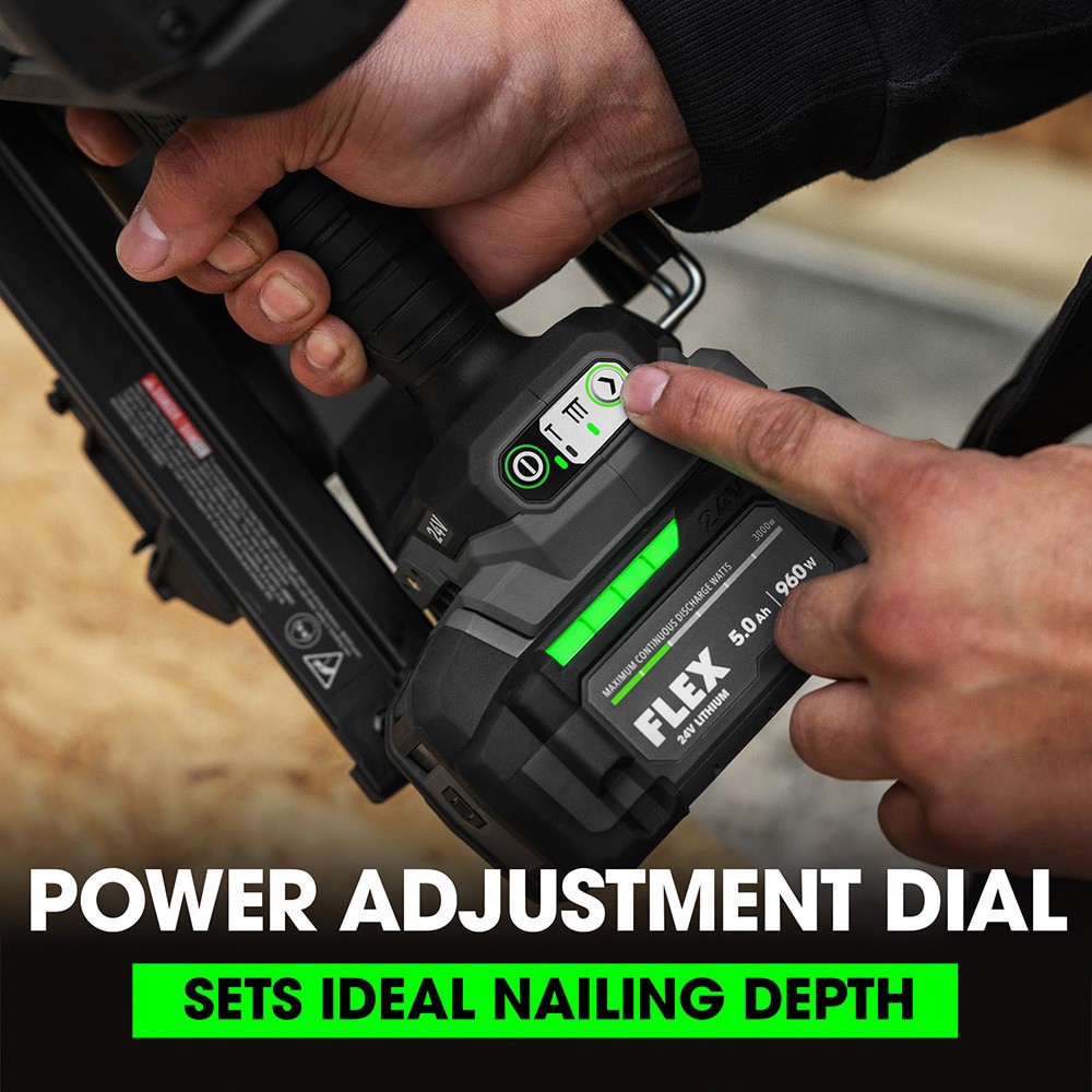 slide 5 of 6, FLEX 3-1/2-in 30 -Degree Cordless Flat head Framing Nailer (Battery Not Included and Charger Not Included), 1 ct