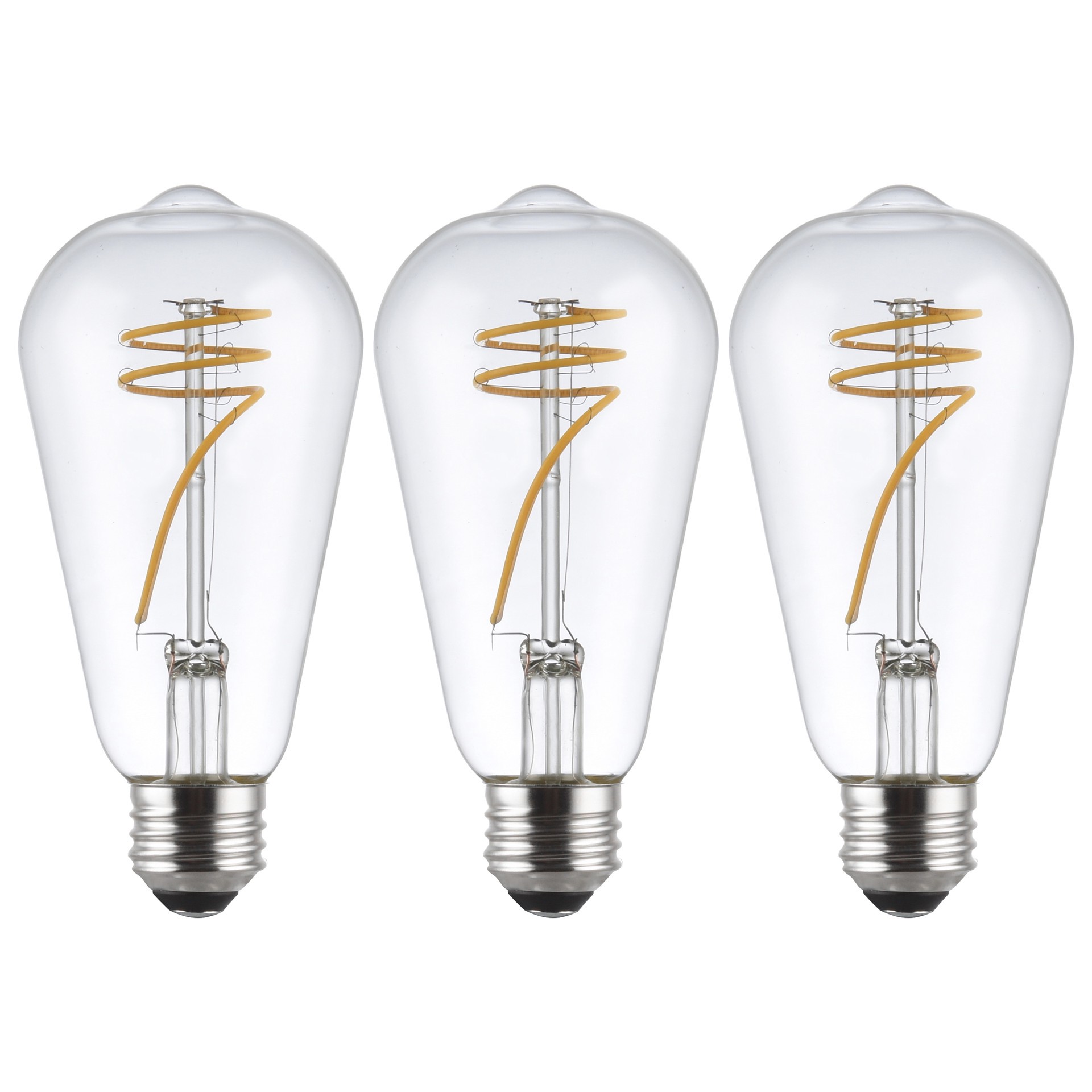 slide 5 of 6, Utilitech Designer Filament 60 -Watt EQ ST19 Soft white Medium base (E-26) Dimmable LED General purpose Light Bulb 3 -Pack, 1 ct