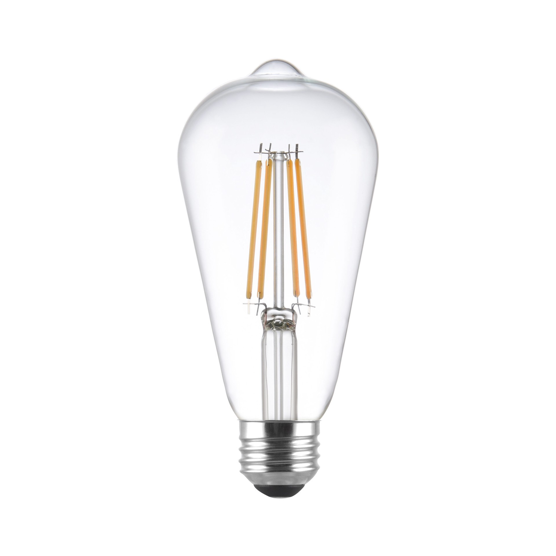 slide 4 of 6, Utilitech Straight Filament 60 -Watt EQ ST19 Soft white Medium base (E-26) Dimmable LED General purpose Light Bulb 3 -Pack, 1 ct