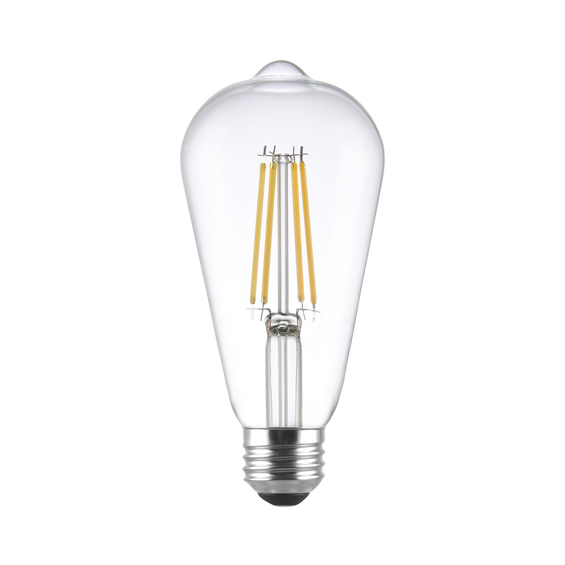 slide 4 of 6, Utilitech Straight Filament 60 -Watt EQ ST19 Daylight Medium base (E-26) Dimmable LED General purpose Light Bulb 3 -Pack, 1 ct