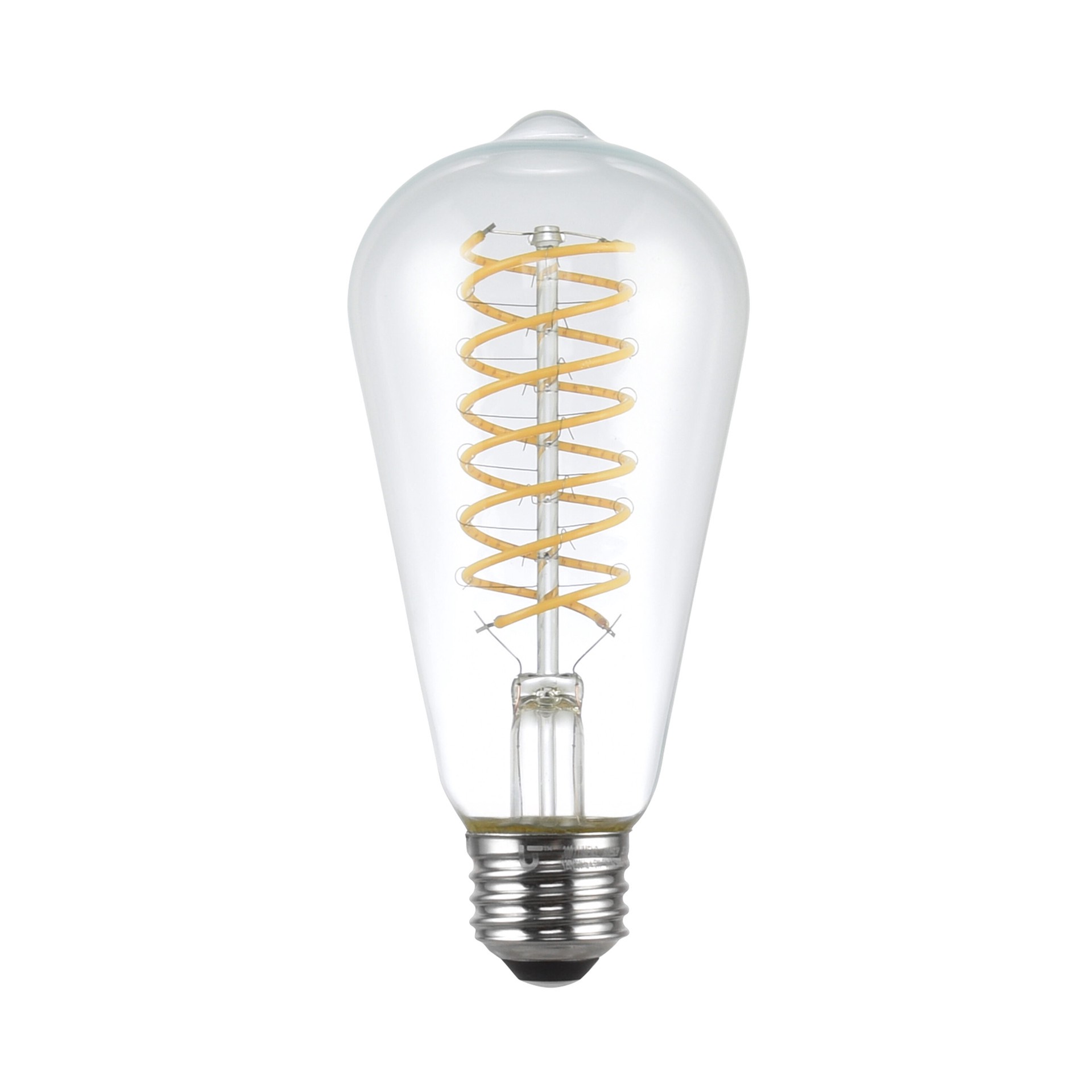 slide 3 of 6, Utilitech Double-Spiral Filament 60 -Watt EQ ST19 Daylight Medium base (E-26) Dimmable LED General purpose Light Bulb 3 -Pack, 1 ct