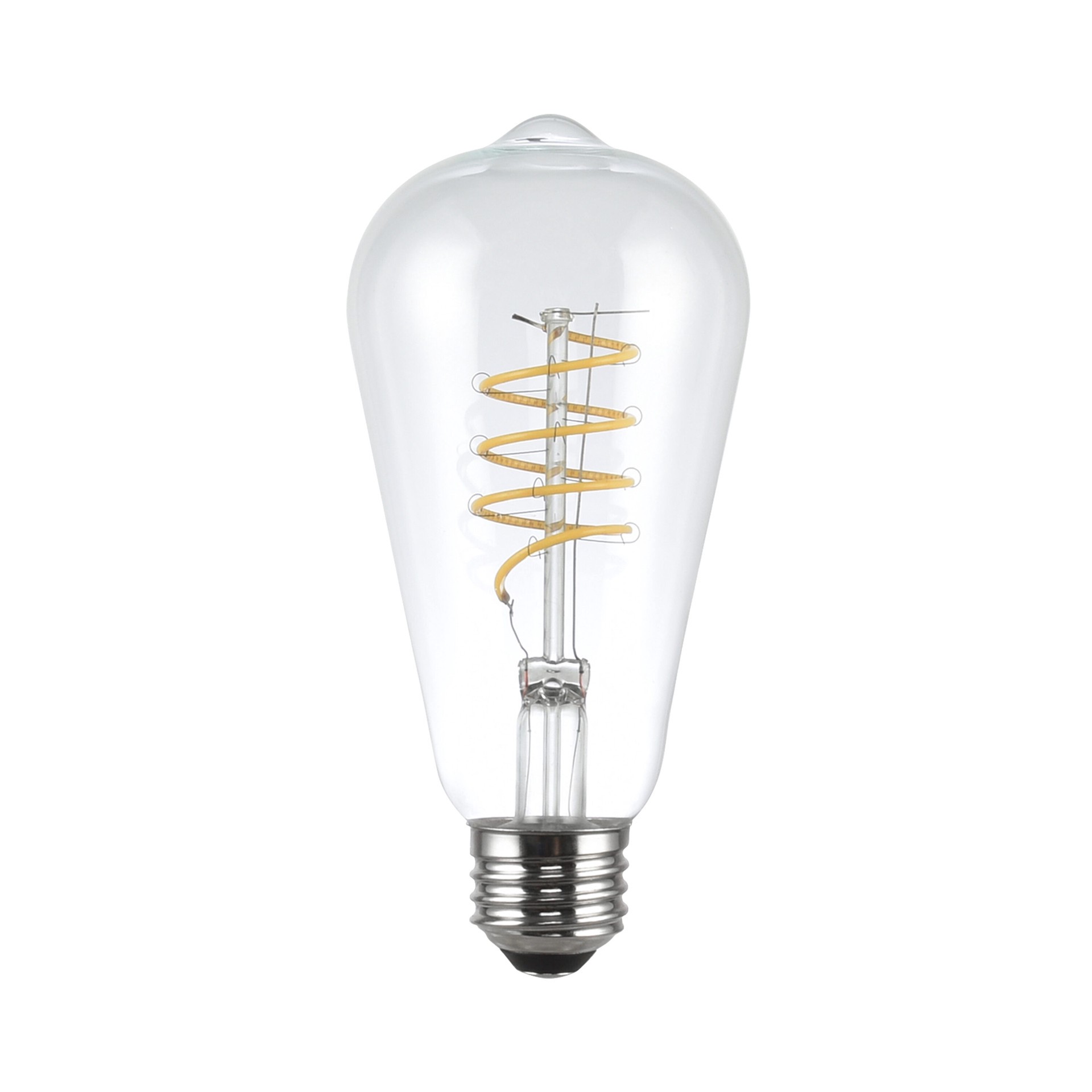 slide 4 of 6, Utilitech Spiral Filament 60 -Watt EQ ST19 Daylight Medium base (E-26) Dimmable LED General purpose Light Bulb 3 -Pack, 1 ct