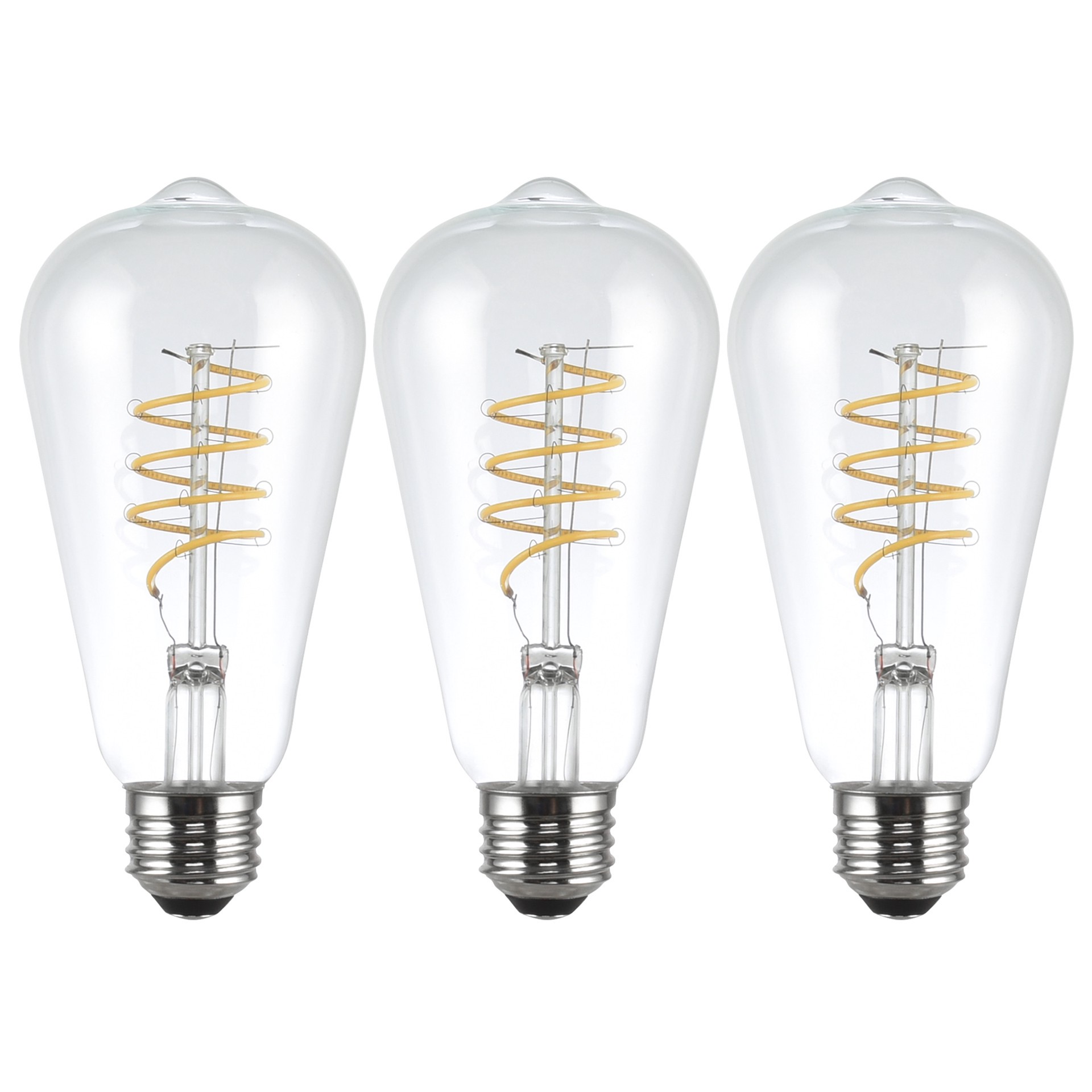 slide 5 of 6, Utilitech Spiral Filament 60 -Watt EQ ST19 Daylight Medium base (E-26) Dimmable LED General purpose Light Bulb 3 -Pack, 1 ct