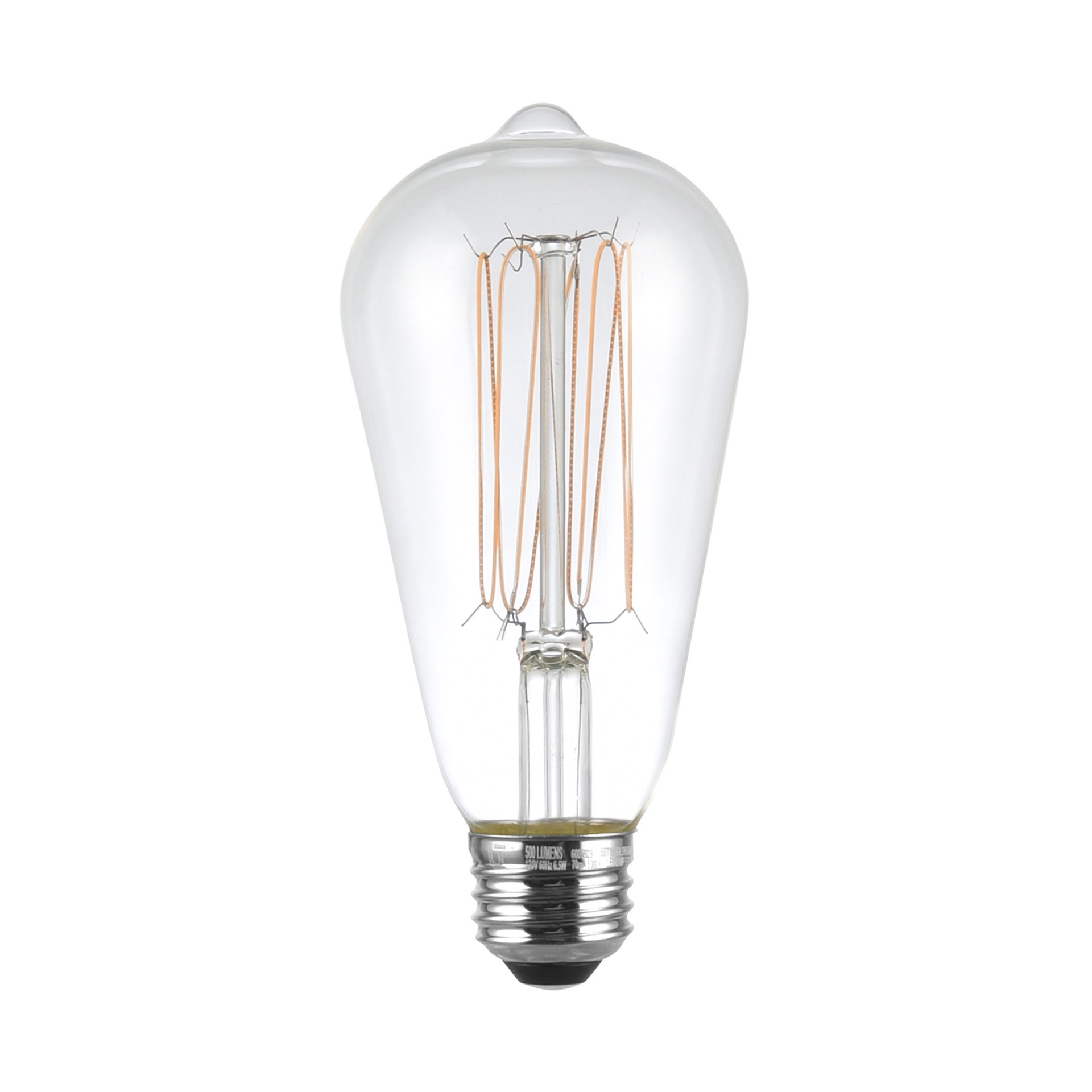 slide 4 of 6, Utilitech Wound-Thin Filament 60 -Watt EQ ST19 Soft white Medium base (E-26) Dimmable LED General purpose Light Bulb 3 -Pack, 1 ct