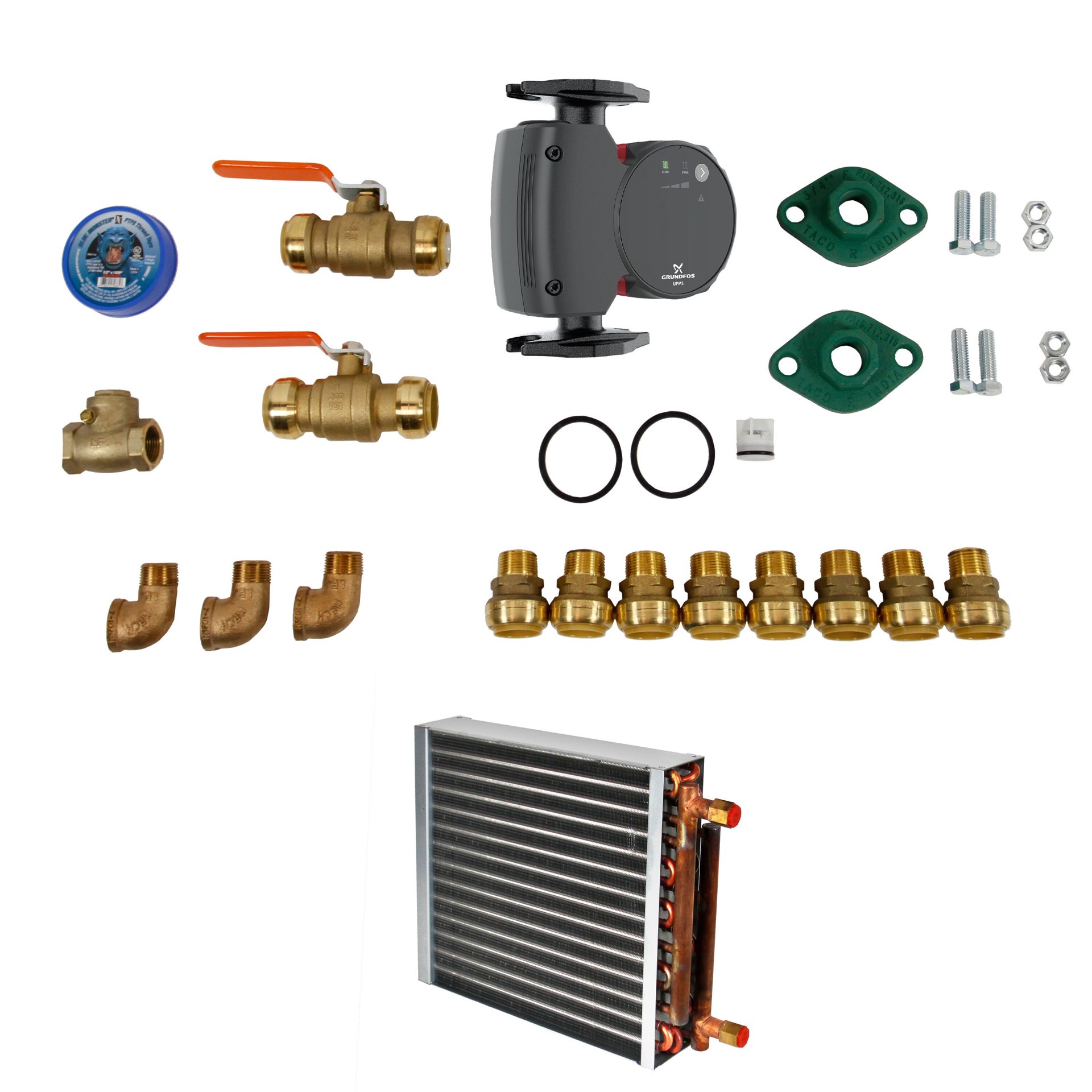slide 1 of 3, WoodMaster Commercial/Residential WM CFBASIC INSTALL KT PSHFT. 140K Water-to-air Heat Exchanger Coil (Max), 1 ct