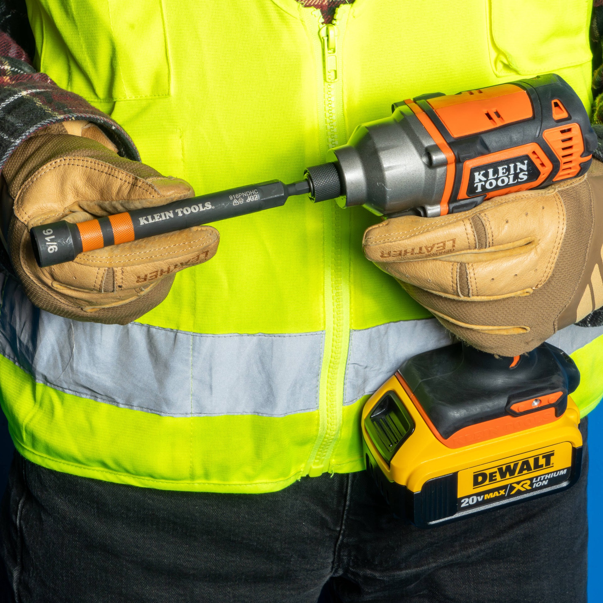 slide 5 of 6, Klein Tools Hollow Magnetic Color-Coded Ratcheting Power Nut Drivers, 6-Piece, 1 ct