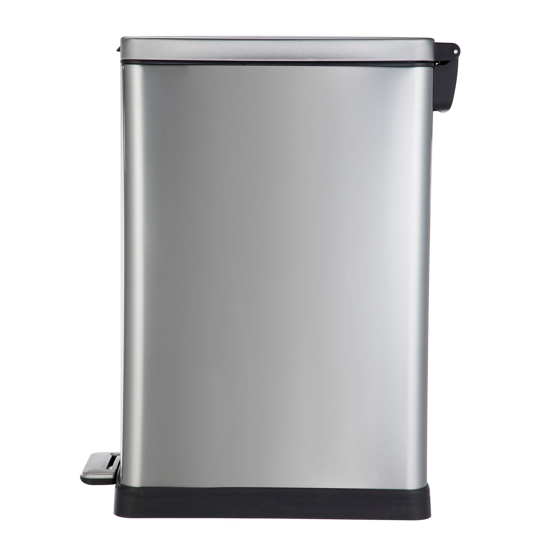 slide 4 of 6, MOXIE 40 Liter Stainless steel Steel Indoor Kitchen Hinged Lid Trash Can, 1 ct