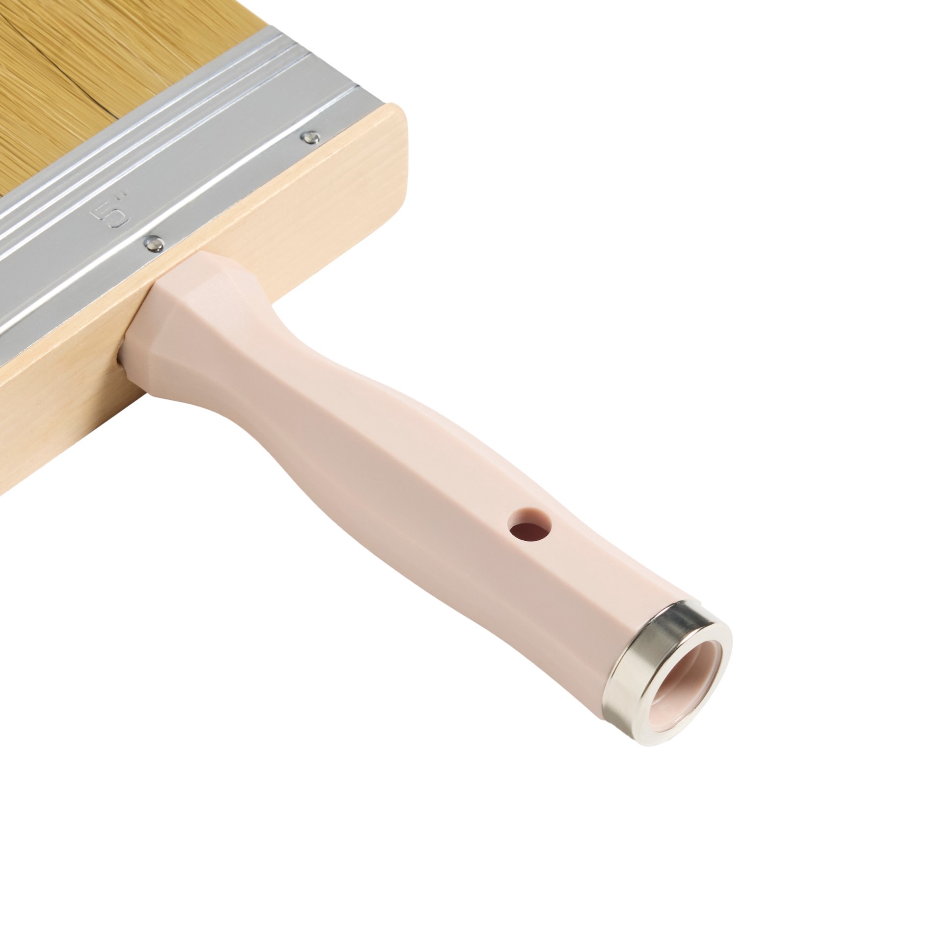 slide 2 of 6, Project Source Better Oil Paints and Stains for Decks and Fences 5-in Reusable Flat Stain Brush, 1 ct