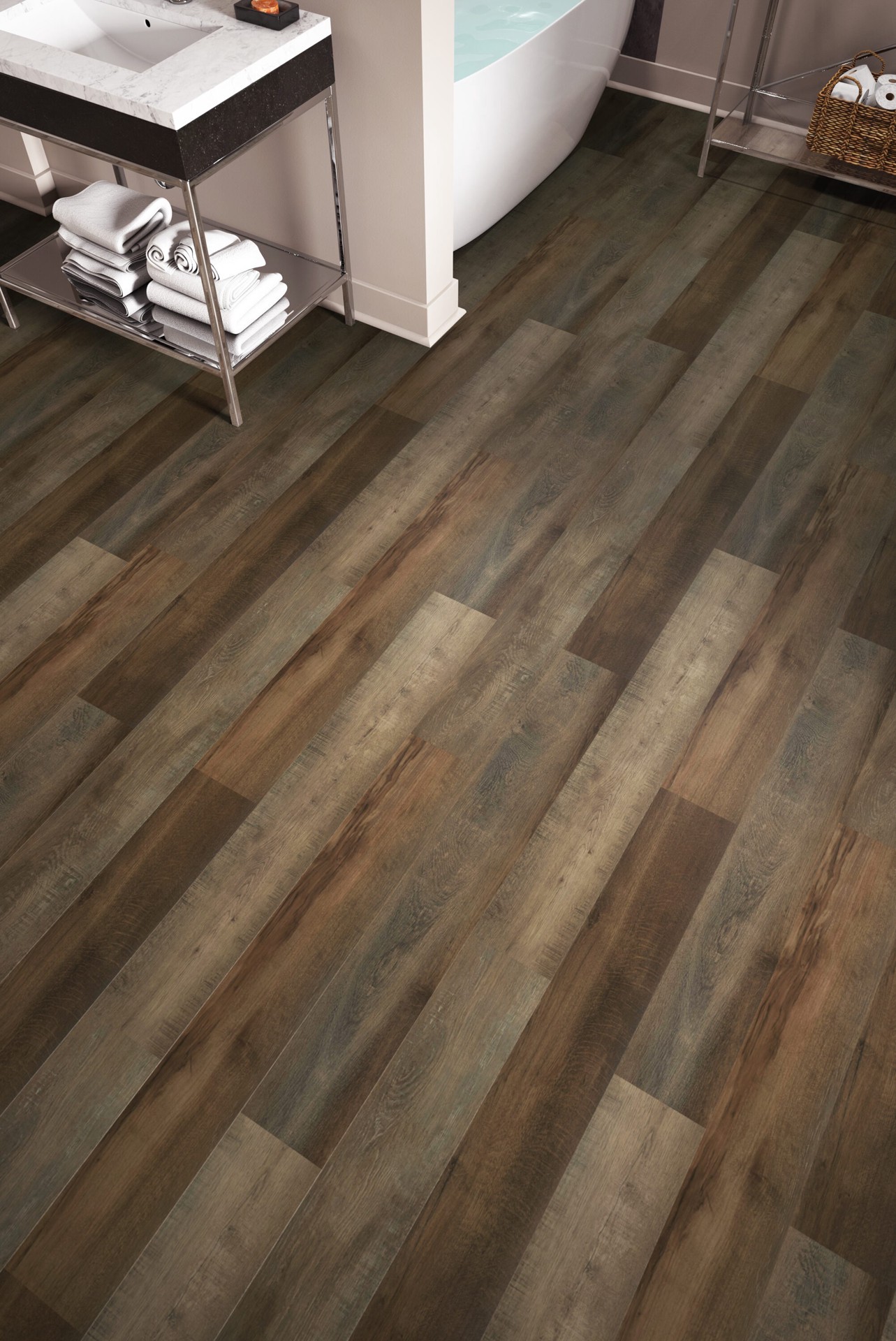 slide 5 of 6, Dreamcore Lakefront Oak 22-mil x 7-in W x 48-in L Waterproof Luxury Vinyl Plank Flooring ( 18.57-sq ft Carton ), 1 ct