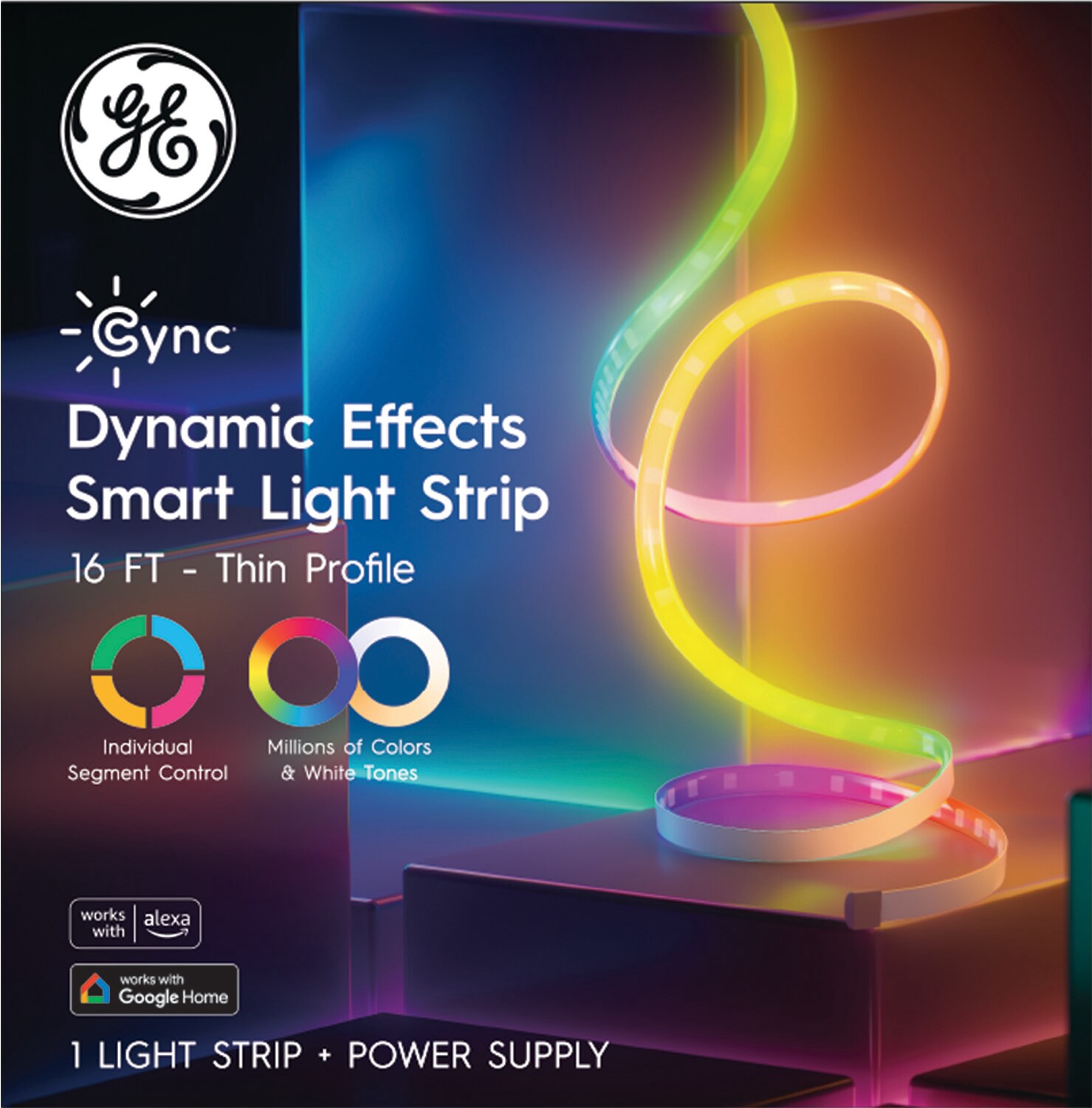 slide 3 of 6, GE 1 -Light Full spectrum LED Strip Light Fixture, 1 ct