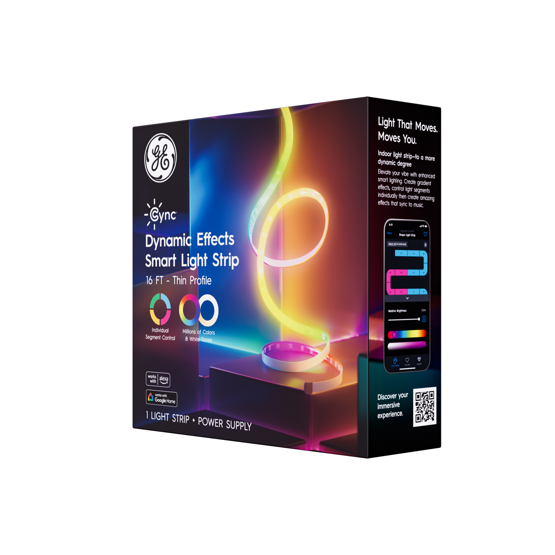 slide 4 of 6, GE 1 -Light Full spectrum LED Strip Light Fixture, 1 ct