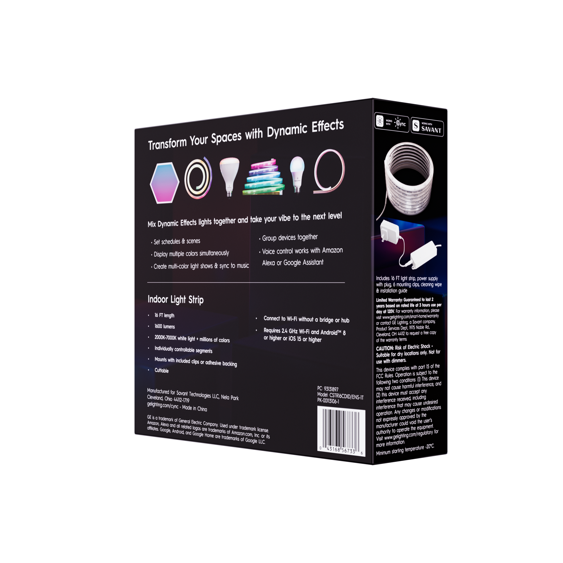 slide 5 of 6, GE 1 -Light Full spectrum LED Strip Light Fixture, 1 ct